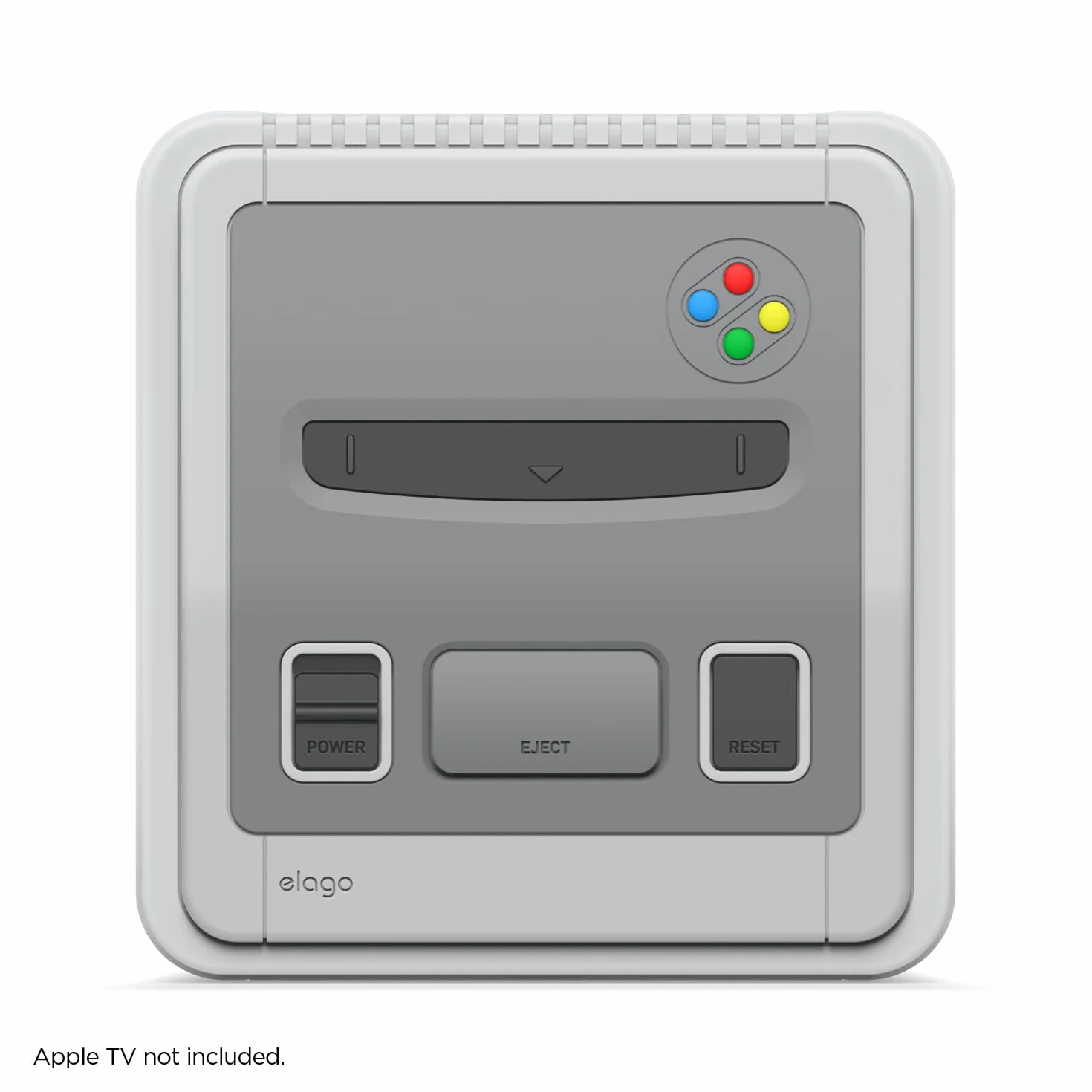 elago Etui T4 kompatybilne tylko z Apple TV 4K 3. generacji 2022 (HD) – z wycięciem na czujnik podczerwieni i wycięciem LED (nie pasuje do modeli z 2021 r.) (jasnoszare)