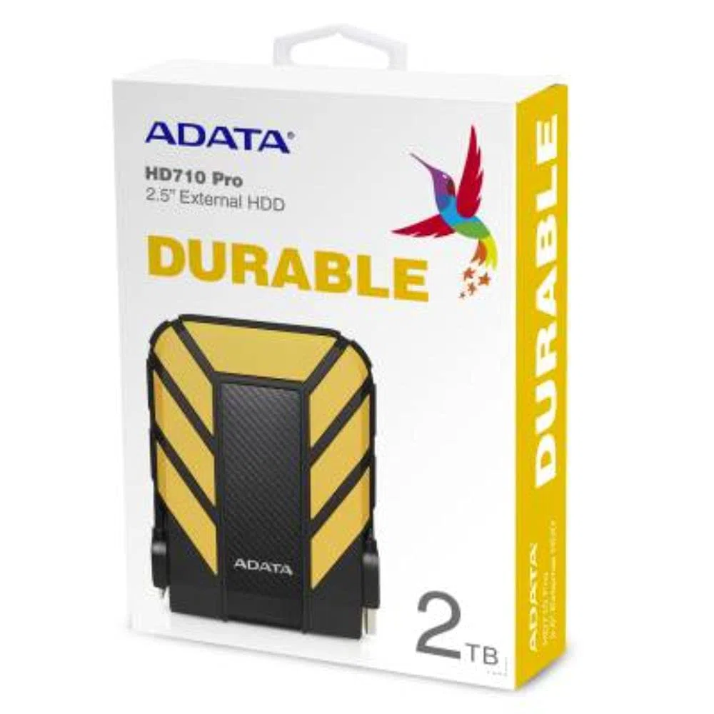 Adata Hd 710 Pro AHD710P-2TU31-CYL Dysk Przenośny, Zółty/Czarny, 2 TB