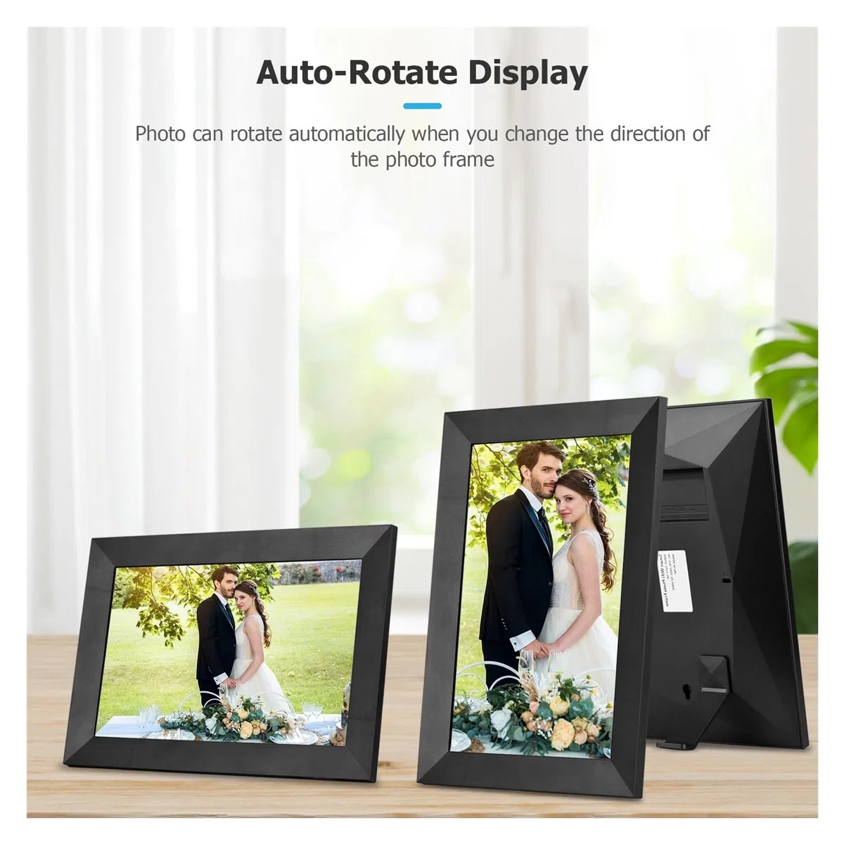 8-calowa Inteligentna Ramka Na Zdjęcia WiFi Cyfrowa Album Fotograficzny IPS Ekran Dotykowy 1280 * 800 Zdjęcie 1080P Wideo 16 GB Pamięci WyjąTkowe WrażEnia Wizualne(Black 10.1 Inch)