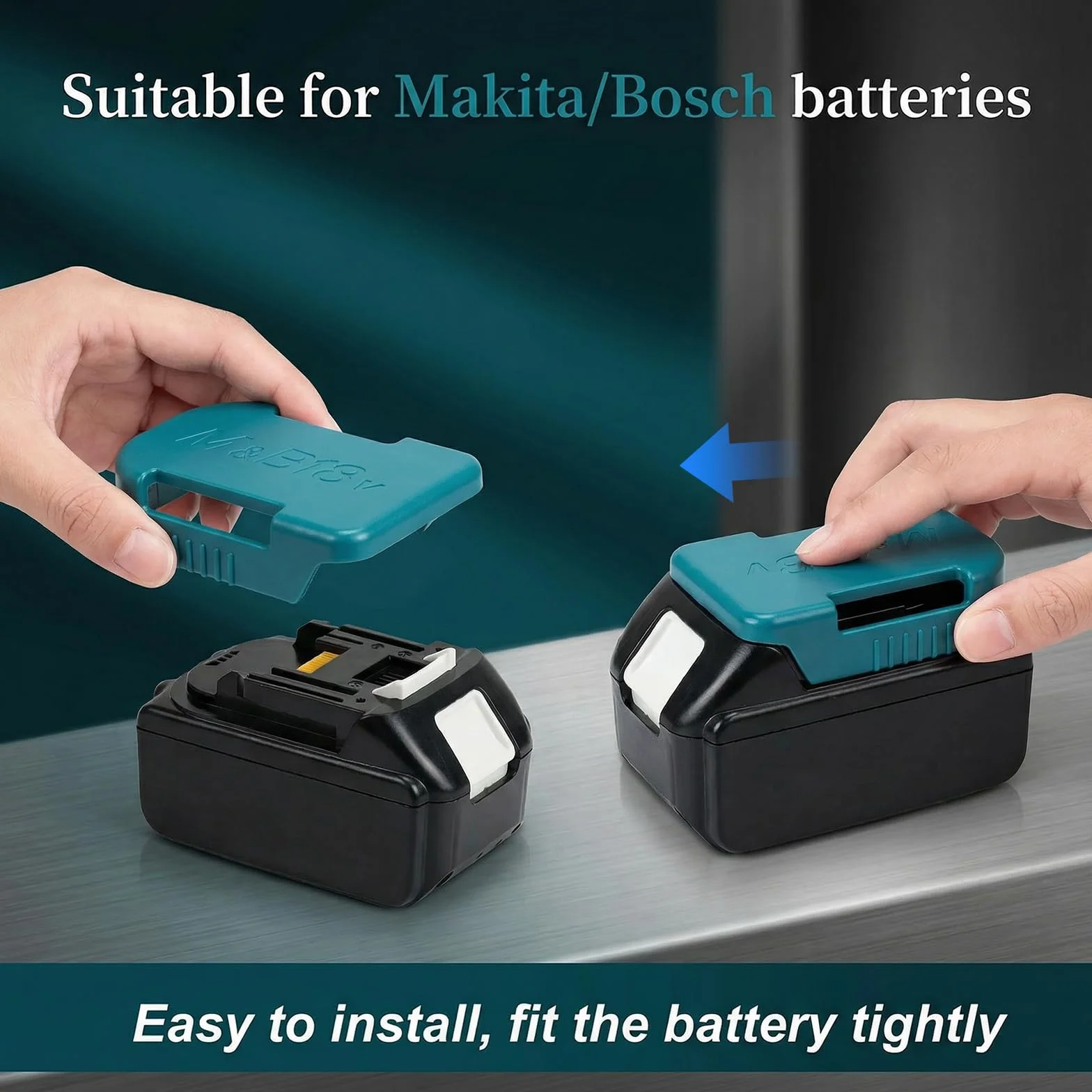 6 sztuk uchwytów do akumulatora Makita/Bosch, uchwyt na baterie, uchwyt na pasek, uchwyt ścienny, uchwyt na akumulator, kompatybilny z akumulatorem litowo-jonowym Makita 18 V, BL1860, BL1850
