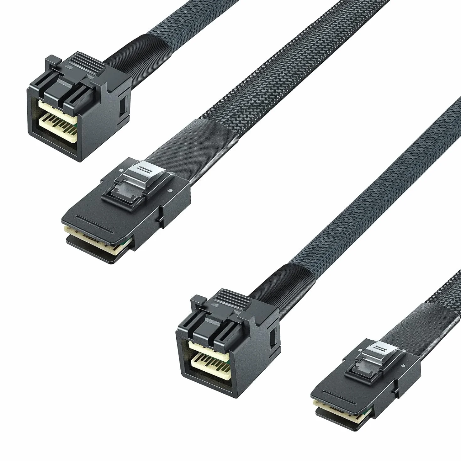 ipolex Wewnętrzny kabel mini SAS HD SFF-8643 do SFF-8087, 100 omów, 0,5 m (1,6 cala)