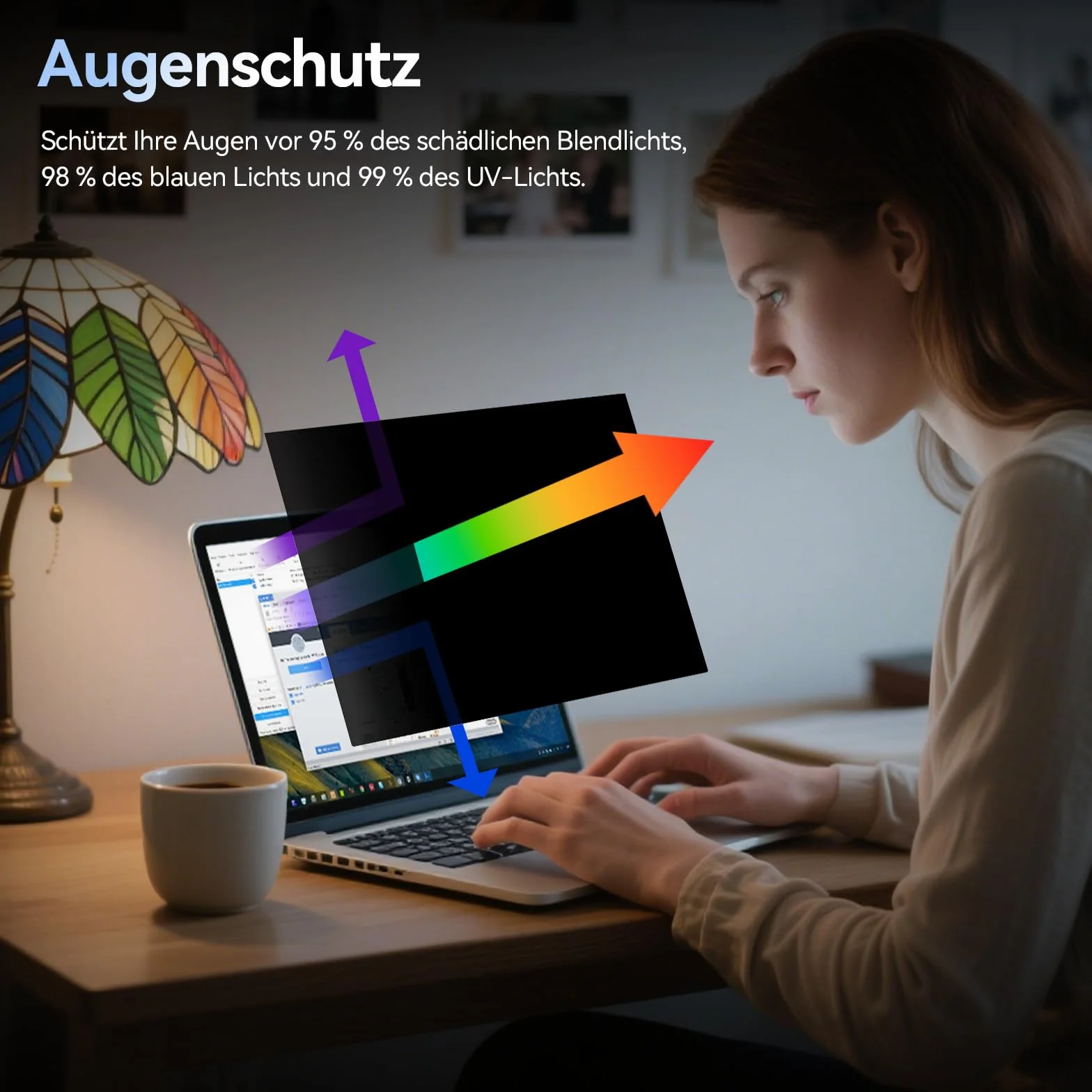 Folia prywatności 16:10 14 cali do laptopa Lenovo HP Dell Acer Samsung Asus, ochrona przed oślepieniem 4-drożna