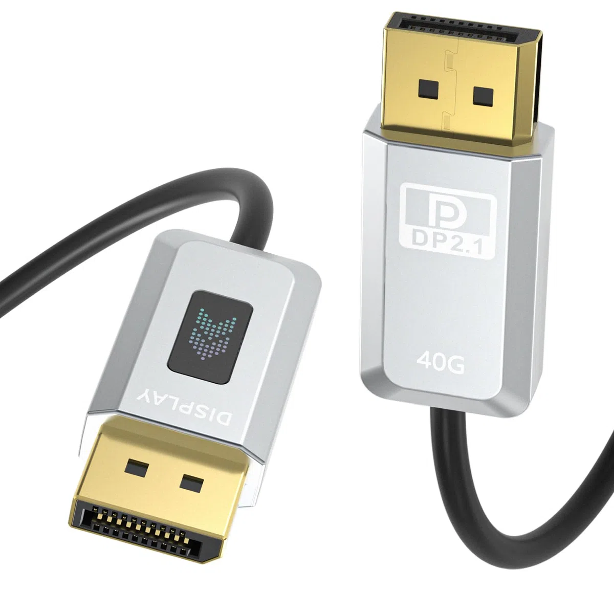 Kabel światłowodowy DisplayPort 2.1 100FT, kabel DP 2.1, 16K przy 30 Hz, 8K przy 60 Hz, 4K przy 240 Hz, 40 Gb/s, przewód Display Port UHBR10, HDR, HDCP2.2, FreeSync G-Sync do 5090 7900XTX 4090 monitor