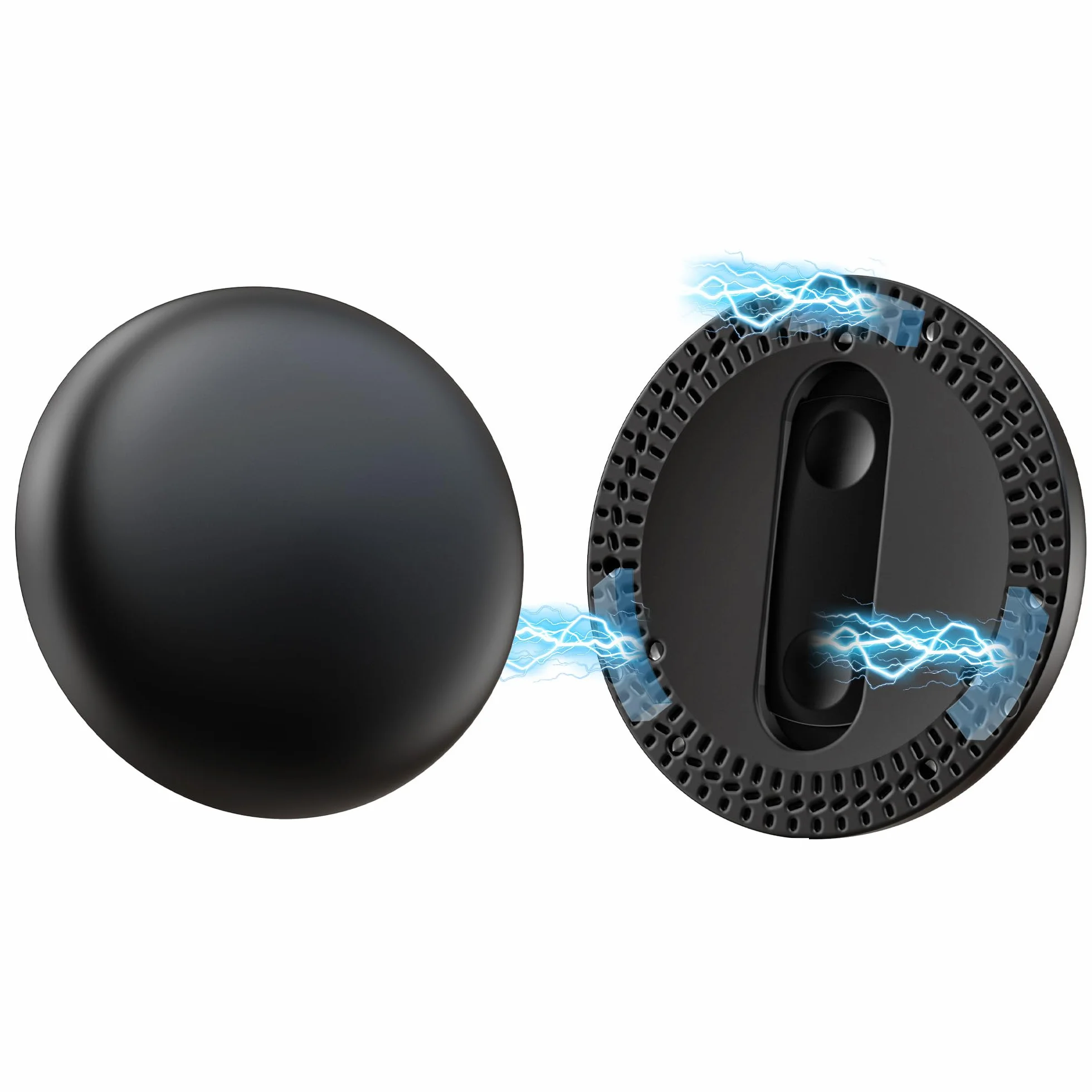 MiLi Magnetyczny lokalizator Bluetooth z silikonową osłoną, lokalizator bagażu/lokalizator przedmiotów, kompatybilny z iOS Znajdź i Google Centrum lokalizacji App, wodoodporność IP67