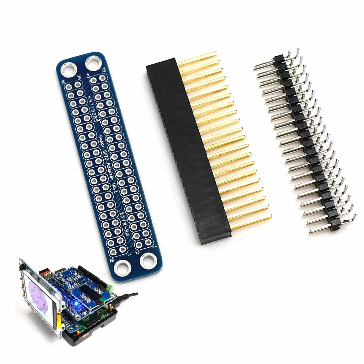 DollaTek Niezmontowany podwójny adapter GPIO do Raspberry Pi 3 Model B, 2 Model B, A+, B+, Zero transferu GPIO do przodu