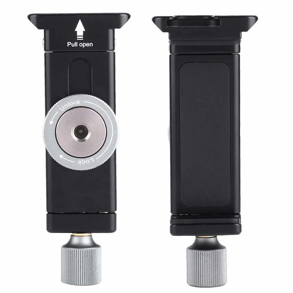 Adapter statywu do smartfona, uniwersalny stop aluminium, adapter do telefonów komórkowych z gniazdem jaskółczy ogon, adapter do uchwytu na telefon komórkowy