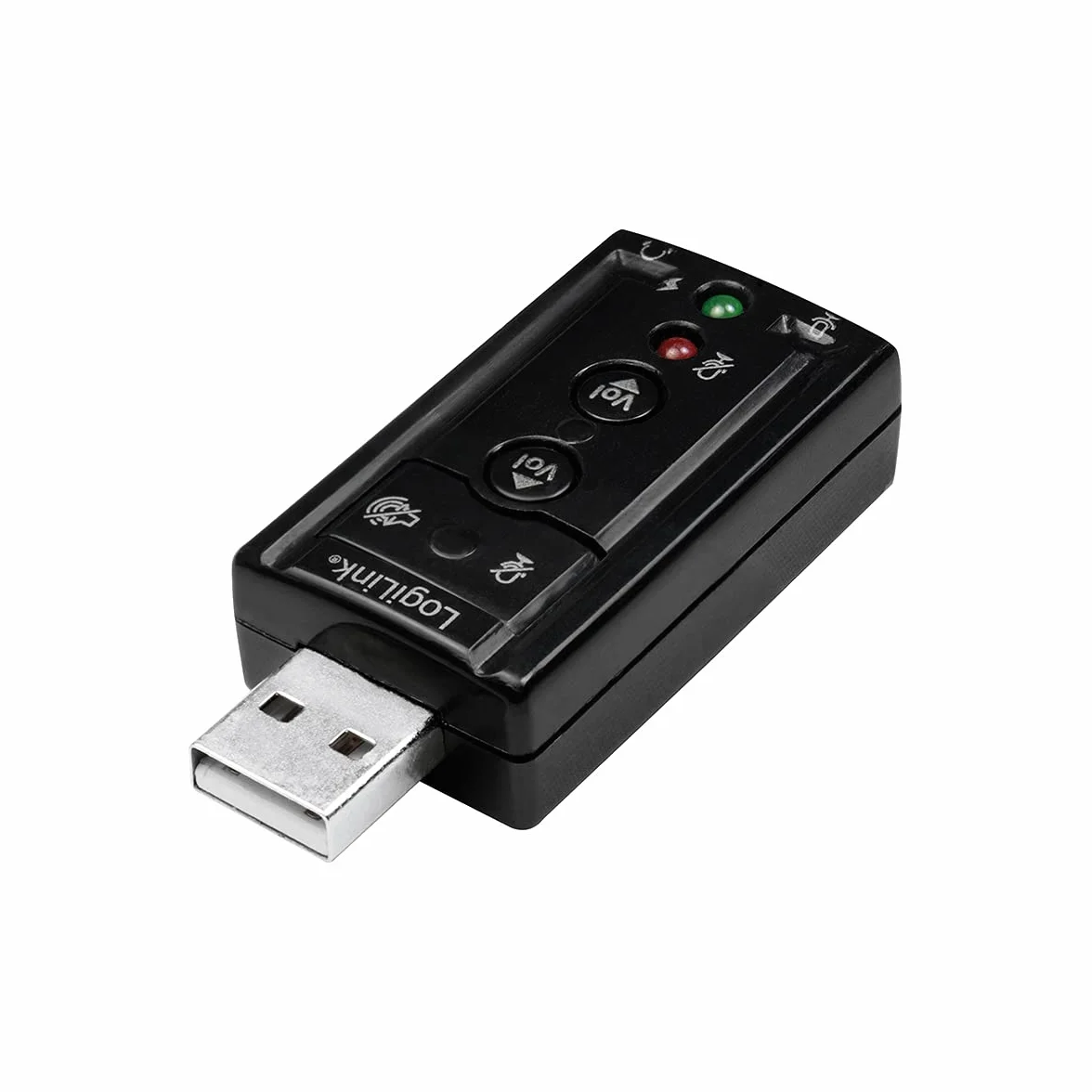 LogiLink UA0078 – karta dźwiękowa USB z wirtualnym efektem dźwiękowym 7.1, głośnik/mikrofon/zestaw słuchawkowy, IP połączenie z komputerem PC
