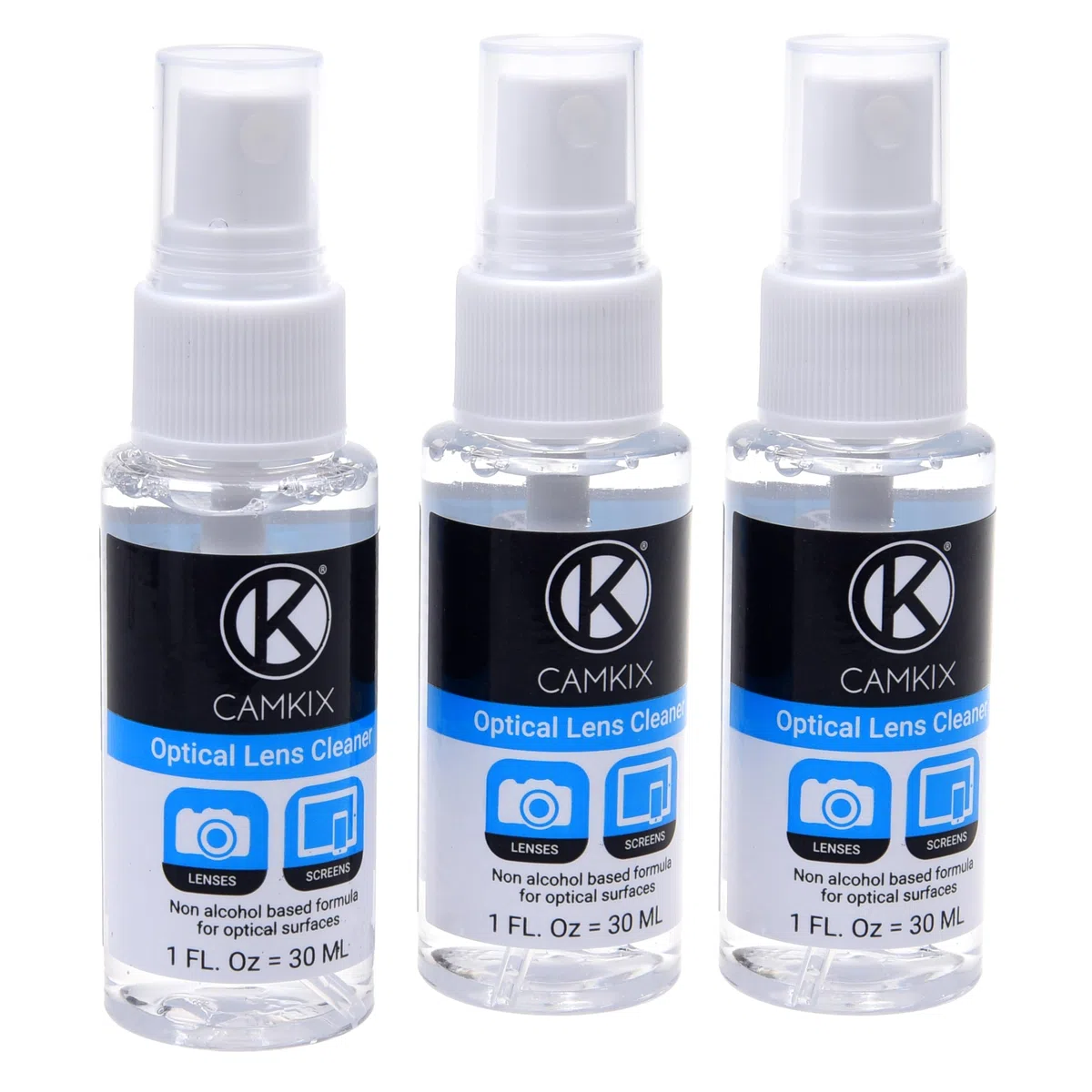 Camkix zestaw do czyszczenia obiektywu i ekranu – spray do czyszczenia, ściereczka z mikrofibry – idealny do czyszczenia obiektywu lustrzanki cyfrowej