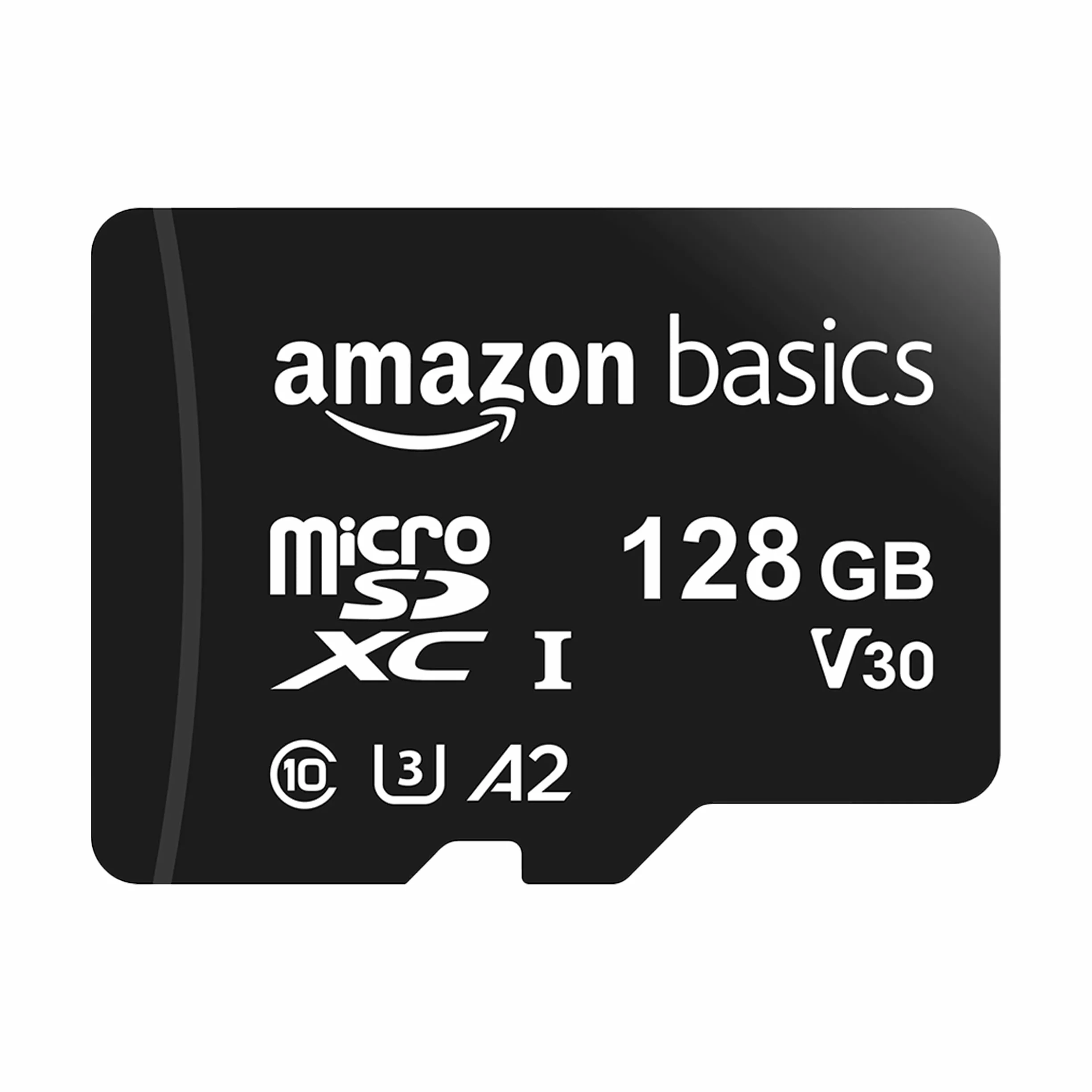 Amazon Basics Karta Pamięci microSDXC z Pełnowymiarowym Adapterem, A2, U3, Prędkość Odczytu do 100MB/s, 128GB, Czarna