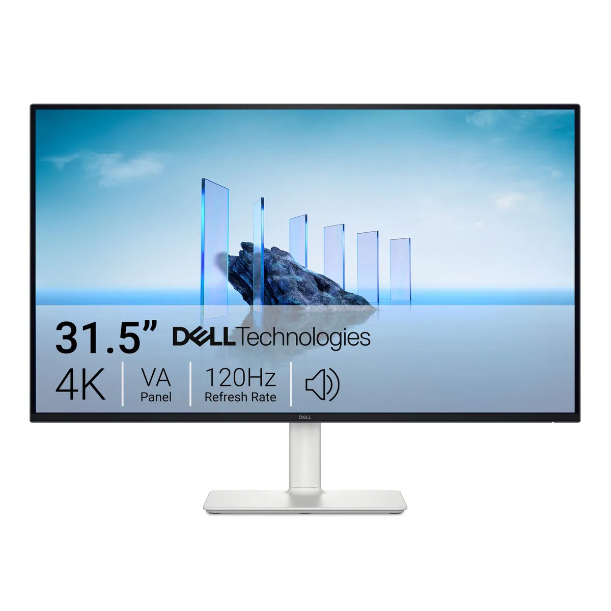 Dell Monitor 32 Plus - S3225QS, 4K UHD (3840x2160), 120Hz, VA, 4ms, AMD FreeSync Premium, 95% DCI-P3, HDR10, regulacja wysokości, wbudowane głośniki, DisplayPort, 2 HDMI, 3 lata