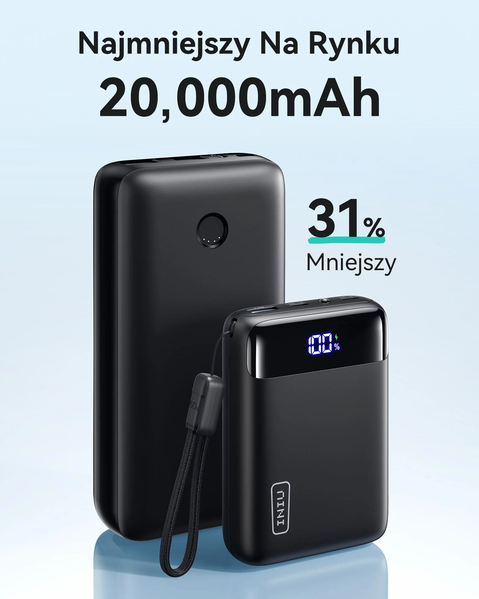 INIU Power Bank, 20000mAh 22.5W Fast Charging Powerbank, USB-C in & out External Battery, Small but Strong Portable Charger for iPhone 17 16 15 Pro Samsung S25 S24 etc