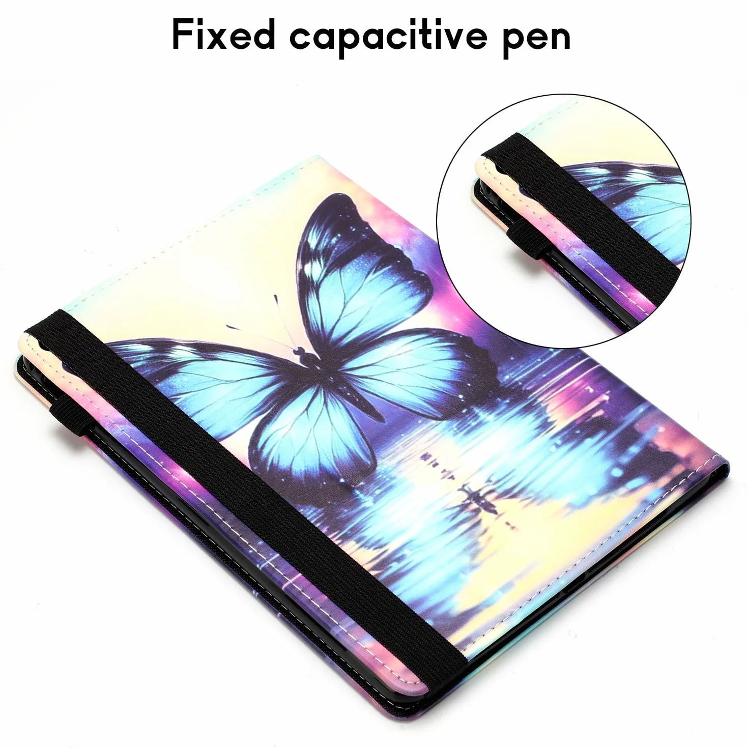 Etui do Samsung Galaxy Tab A11+ 11 cali 2025 SM-X310/SM-X315 LTE/SM-X236 PU skórzany rękaw magnetyczny stojak pokrowiec portfel tablet etui ochronne do Galaxy A11 Plus cień motyl