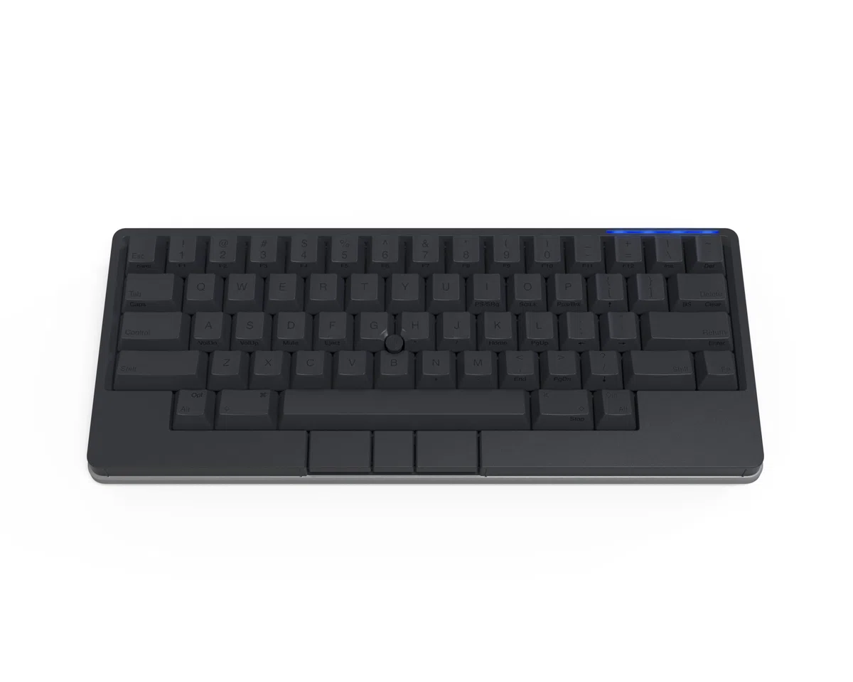 HHKB - Klawiatura Happy Hacking Keyboard Studio (Bezprzewodowa, Bluetooth, Przewodowa, USB-C, Cicha, Mac, Windows, Snow (Czysta biel), Drukowane nakładki klawiszy (CHARCOAL/CZARNY))