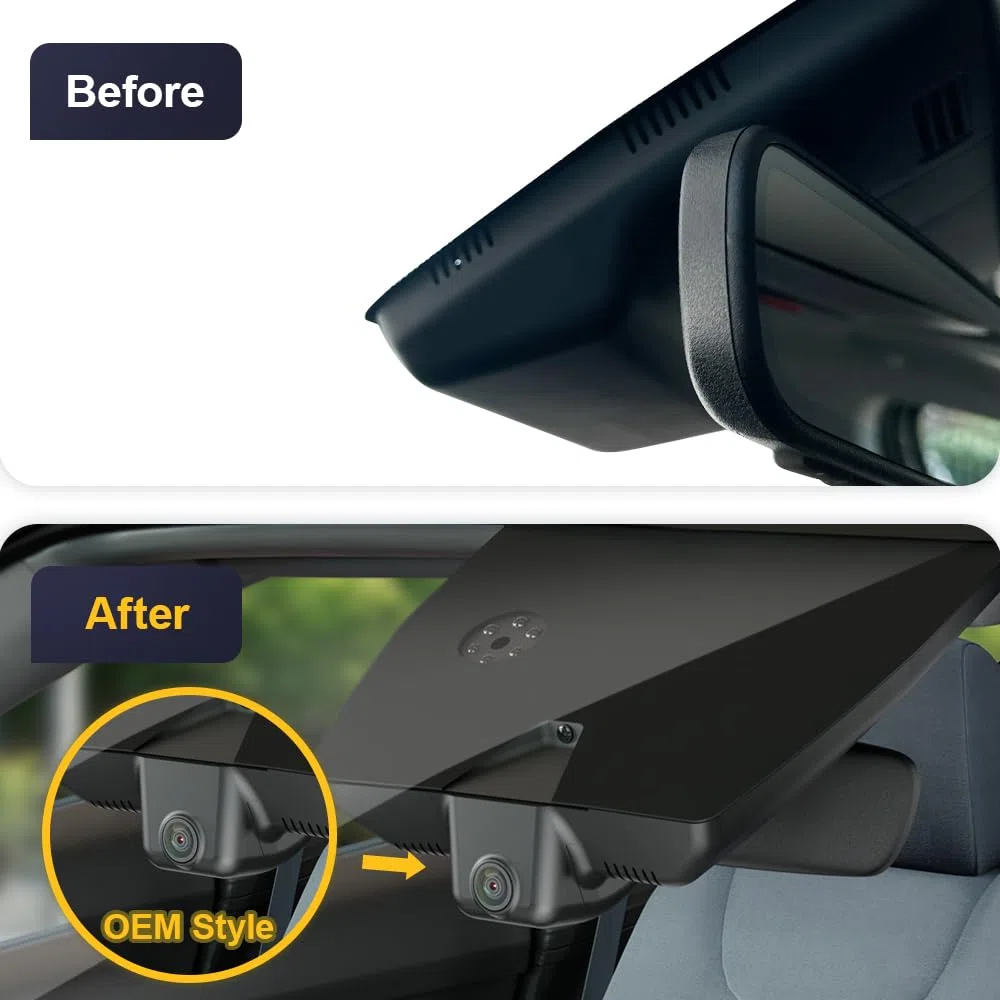 Fitcamx Dashcam kamera samochodowa odpowiednia do nowoczesnych Santa Cruz i Tucson 2022-2026, OEM 4K kamera samochodowa, 2160P+1080P UHD wideo WiFi, nagrywanie pętli, G-Sensor, WDR, 128GB