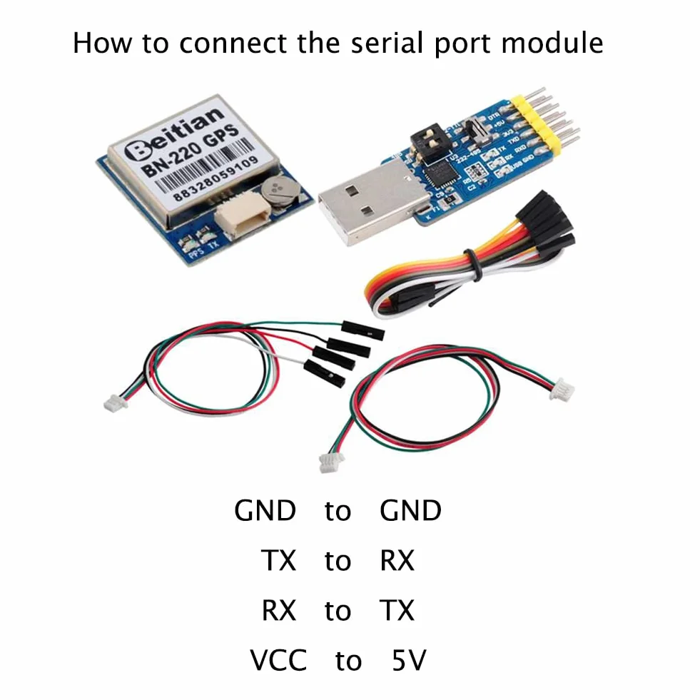 BN-220 Dual GPS GLONASS Moduł Nawigacyjny TTL 9600bps z Anteną Pasyną GPS dla Arduino Raspberry Pi Pixhawk