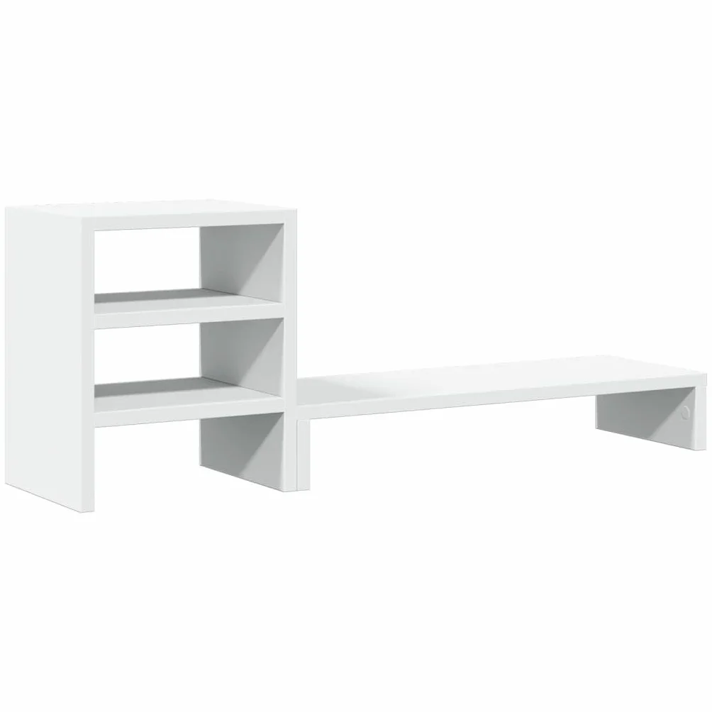 vidaXL Podstawka pod monitor z organizerem biała stojak na monitor