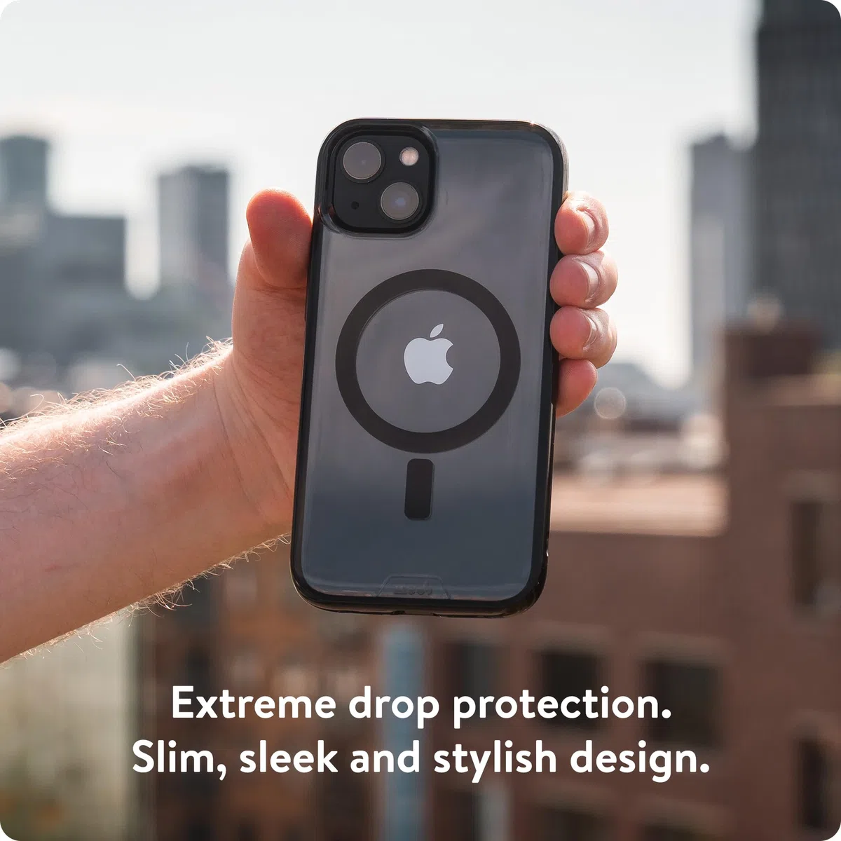 Mous Etui do iPhone 15 kompatybilne z MagSafe, przezroczyste - Clarity 2.0 - Etui ochronne na iPhone'a 15 - Odporne na zarysowania krystalicznie czyste i smukłe wzornictwo - odporne na wstrząsy etui