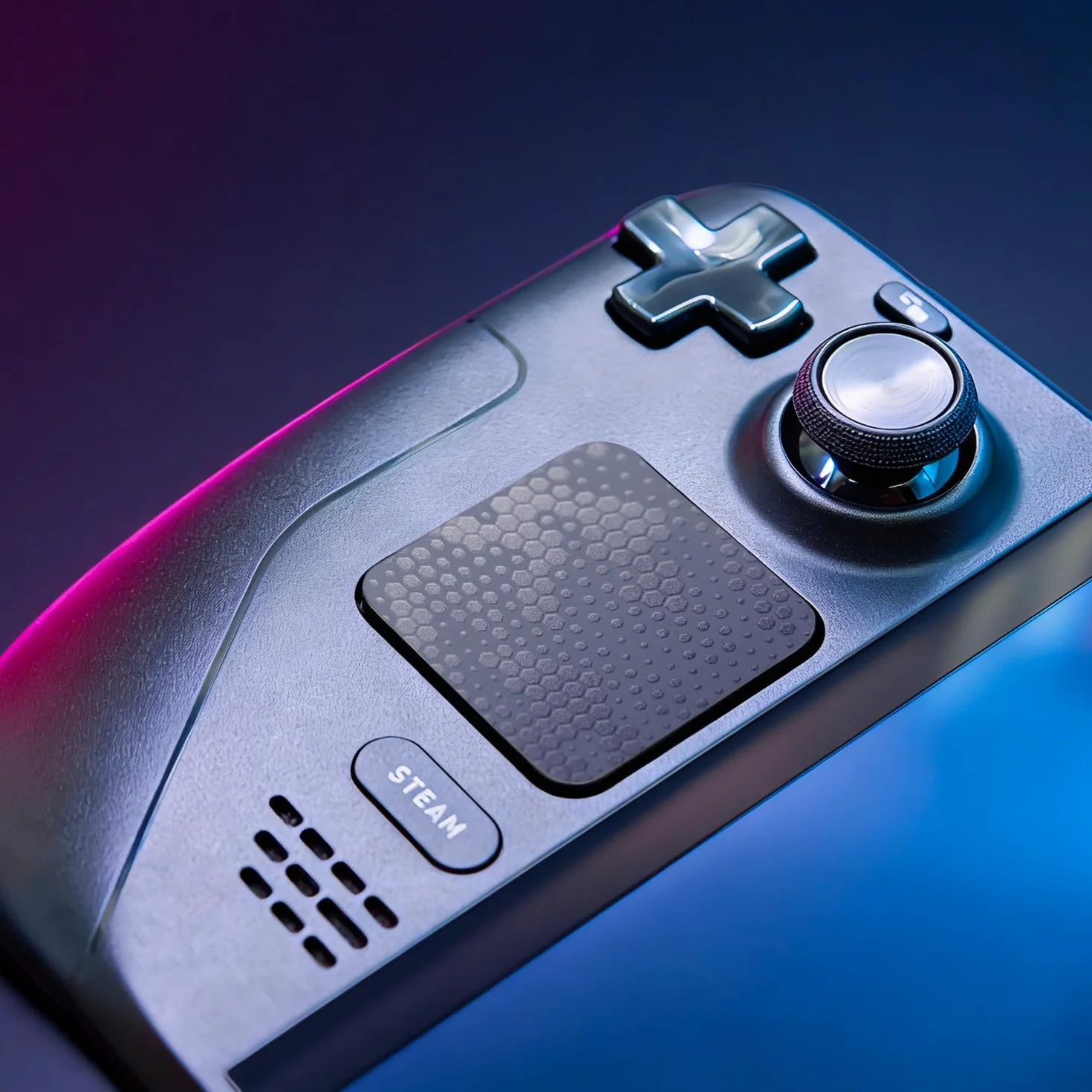 Steam Deck Touchpad Protector, Naklejka Ochronna Skórzana Teksturowana, Uchwyt Skin Luck&Link