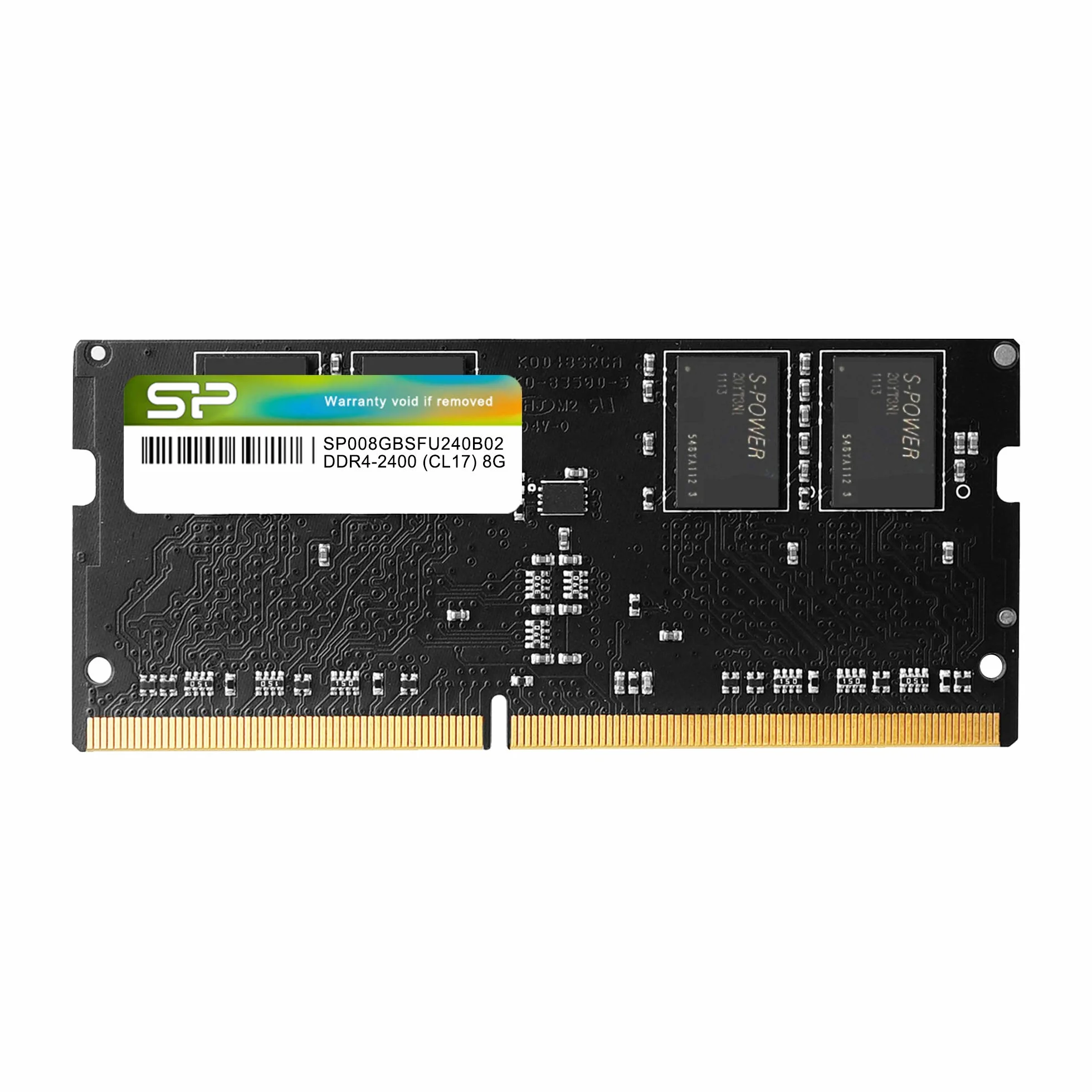 SP Silicon Power 8GB-DDR4-RAM-2400MHz (PC4 19200) 260-pinowy moduł pamięci do laptopa SO-DIMM 1,2 V - niskie napięcie, pojedyncze opakowanie - 2400 MHz, FBE-SU008GBSFU240B02ED