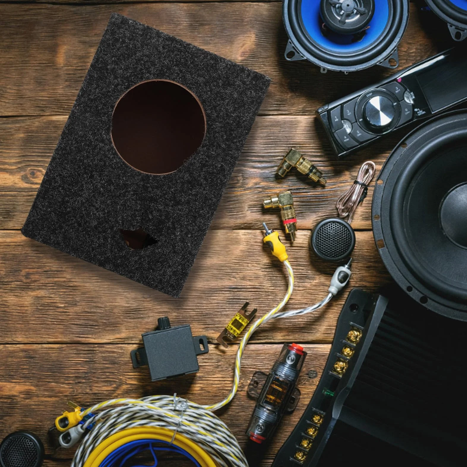 Skrzynka Pudełko z Głośnikiem Głośniki Obudowa Audio Obudowy Do Subwooferów Samochodowych Drewno
