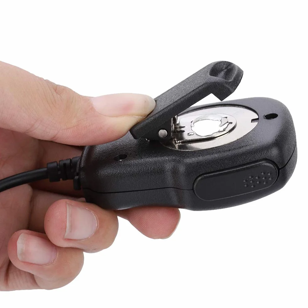 Mikrofon do głośnika Walkie Talkie, wodoodporny 2-pinowy mini PTT ręczny ramię 2-drożny radiowy głośnik zewnętrzny mikrofon do UV5R 888S/Kenwood/TYT