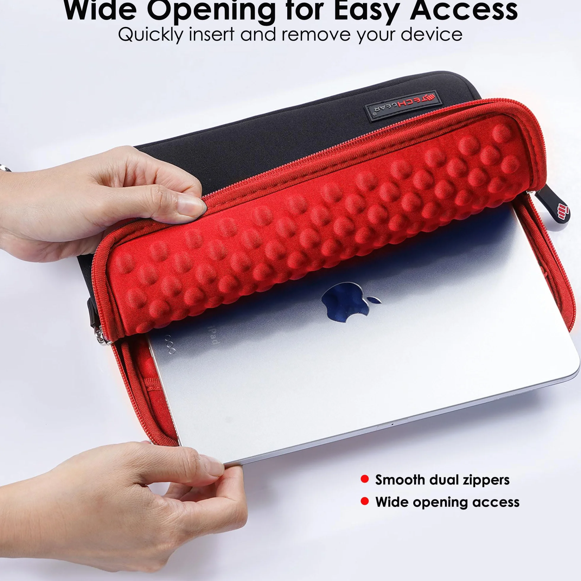 TECHGEAR Pro 10 etui etui, etui z neoprenu, odporne na wstrząsy bąbelkowe etui kompatybilne z iPadem 10.2, 9.7, Air 4, Samsung Tab A7, A8 10.5, 10.1 10.4, S8, Surface Go 3