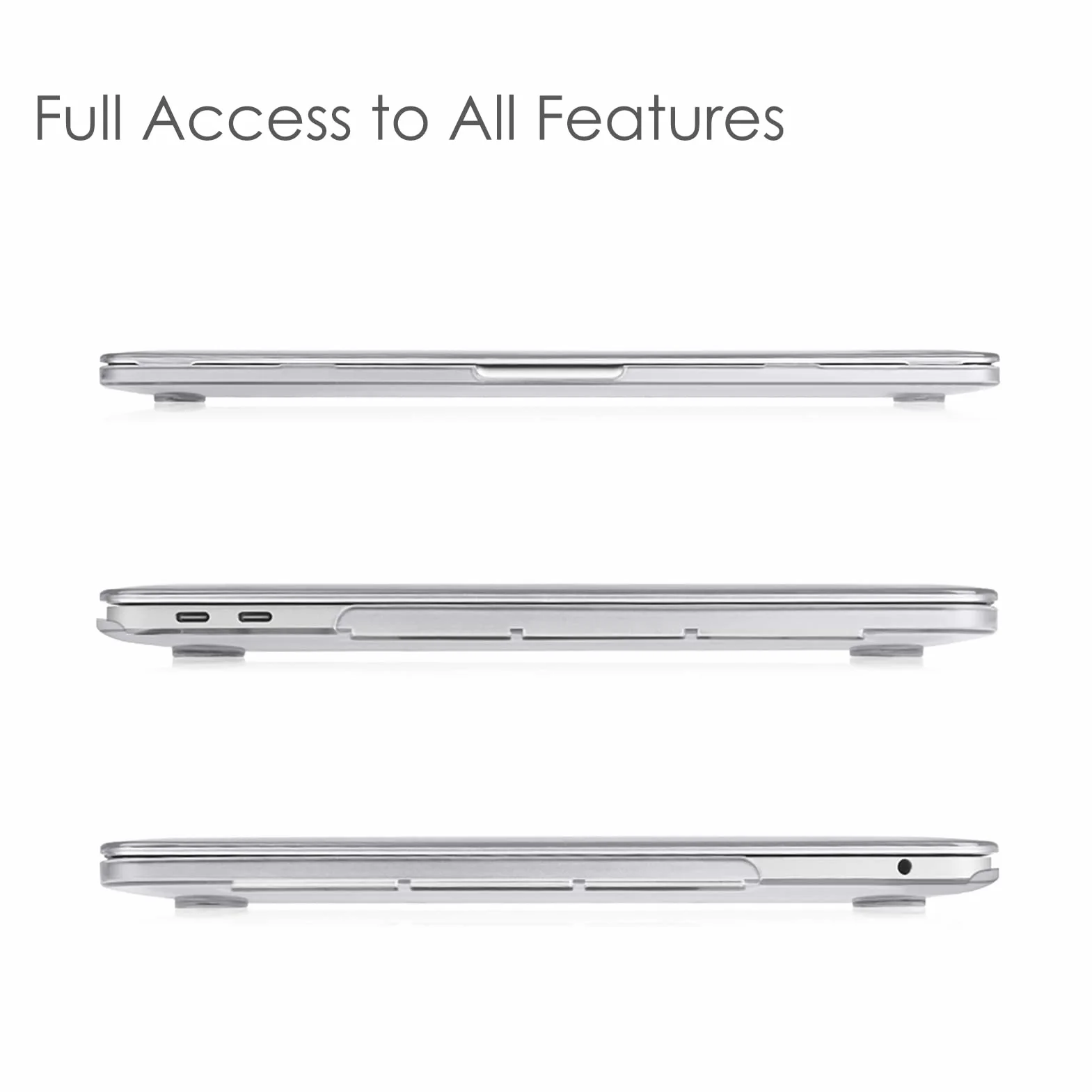 Fintie etui kompatybilne z MacBooka Pro 13 cali 2022-2016 (M2 & M1 A2338 / A2289 / A2251 / A2159 / A1989 / A1706 / A1708), twarde etui z tworzywa sztucznego, przezroczyste, krystaliczne