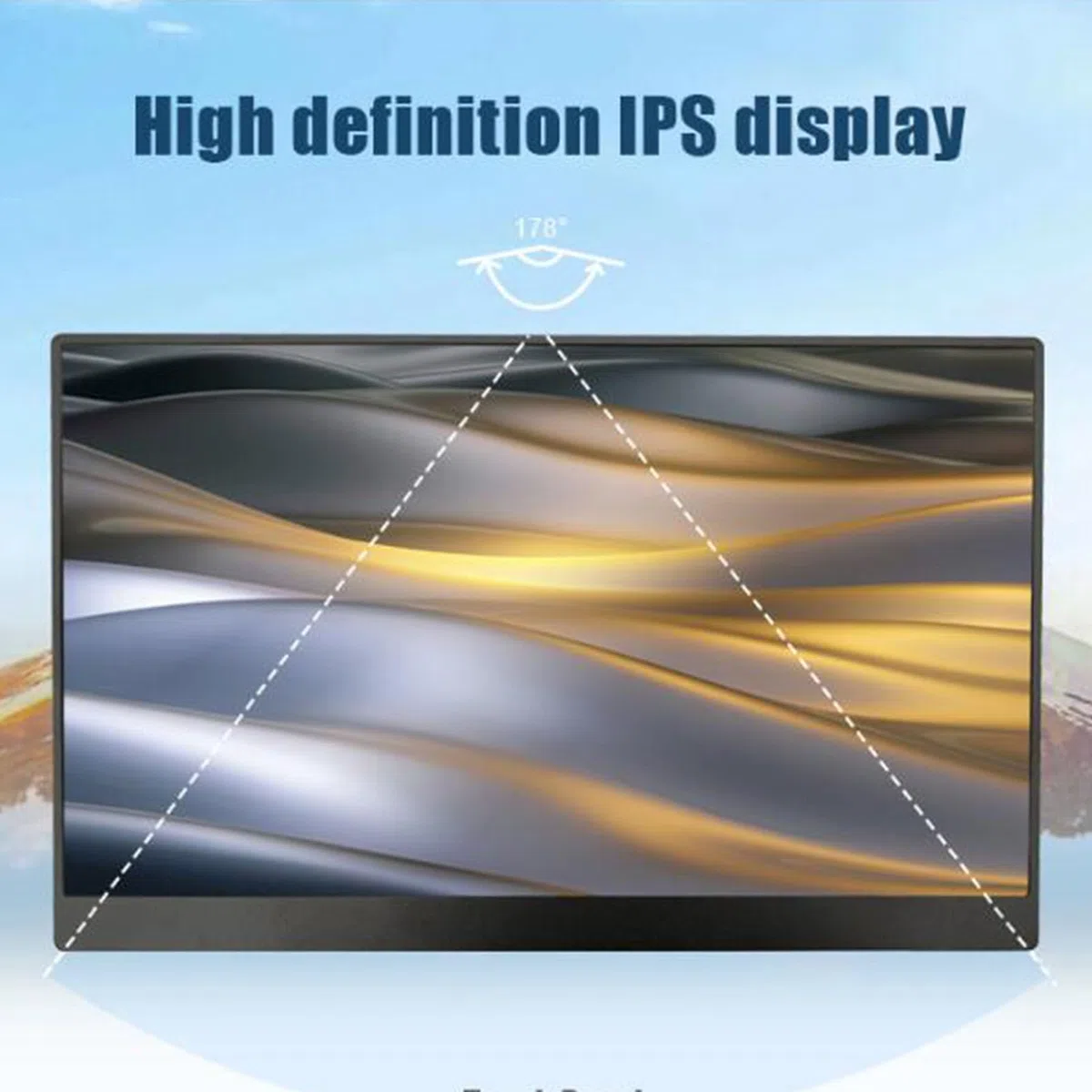 Jectse Wyświetlacz z Ekranem Dotykowym IPS o Przekątnej 15,6 Cala, Przenośny Monitor z Ekranem Dotykowym Full HD 1080P z cienką, lekką funkcją Plug and Play do Konsoli do Gier na