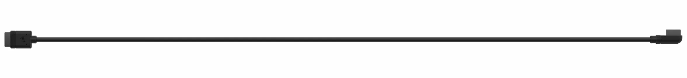 CORSAIR iCUE LINK Wąski Kabel - 600 mm Prosty/Wąski 90° - Czarny