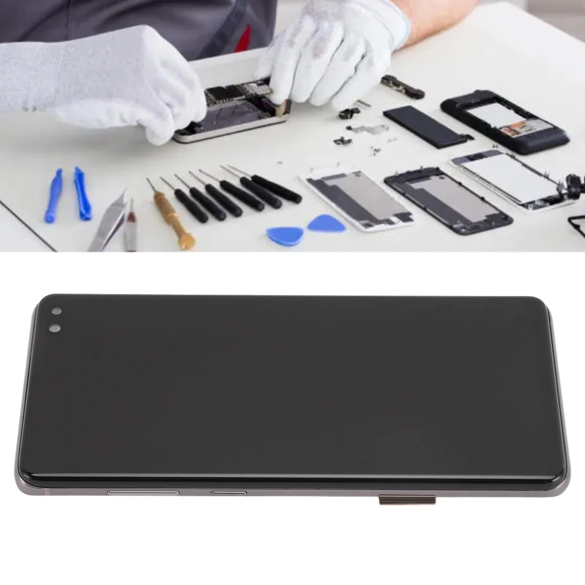 Zestawy do Wymiany Ekranu Telefonu do Smartfona S10 PLUS, zespół Wyświetlacza Dotykowego Digitizer TFT LCD z Narzędziami do Naprawy do S10 PLUS