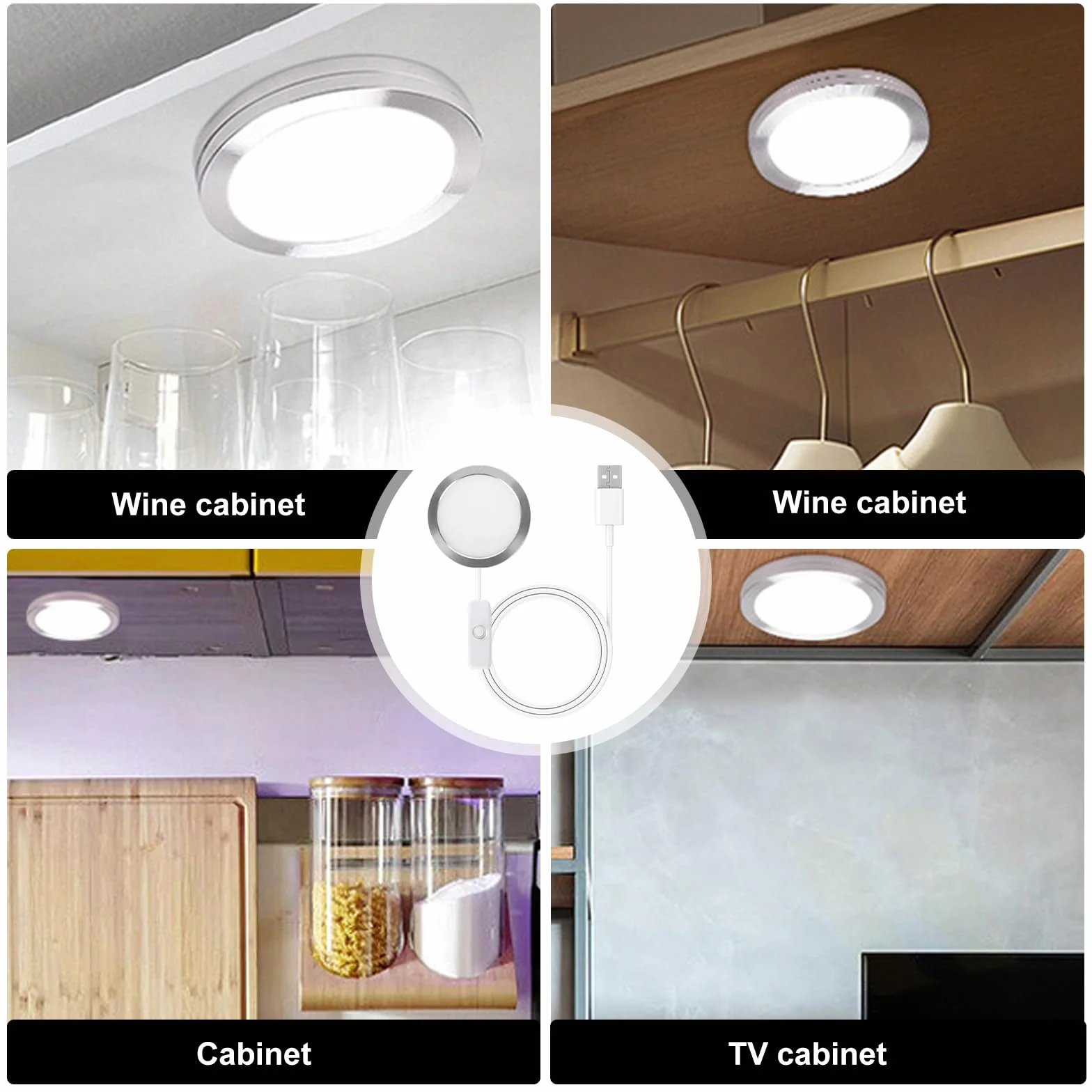 6 sztuk zestawu lamp LED do drukarek 3D, 16 typów RGB światła z 1,5 m kabla USB i falotelewizją, 5 V, model DIY sprzętu, nocełki modelowe zamienniki akcesoriów do druku 3D