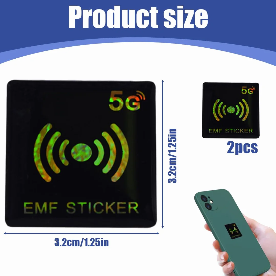2 sztuki EMF Schutz Abschirmung EMF Blocker Naklejka na telefon komórkowy, laptop, tablet i wszystkie urządzenia elektroniczne