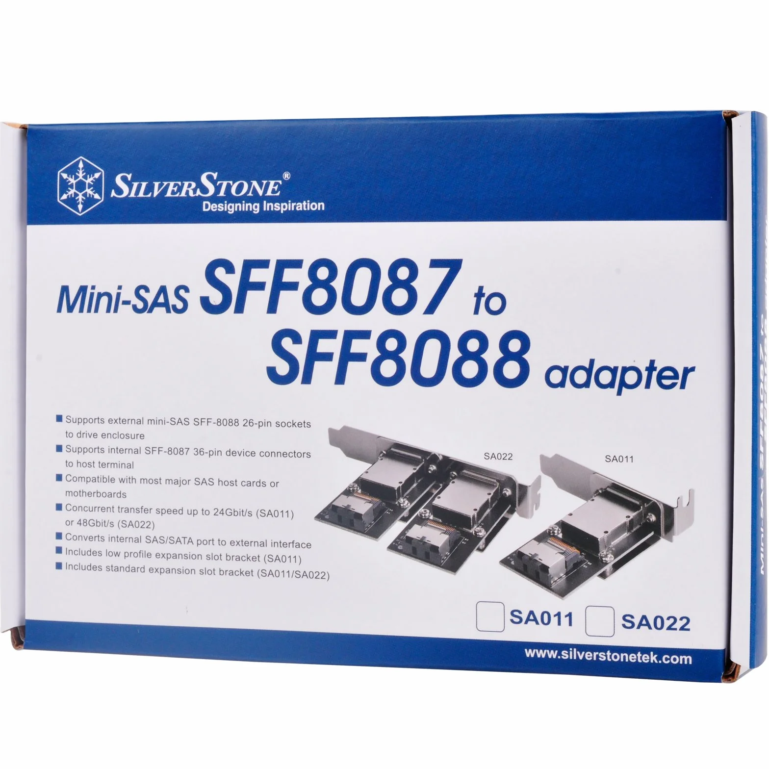 SilverStone SST-SA011 - Internal Mini SAS 26pin SFF8087 to External 36pin SFF8088 to PCI-E Card Bracket