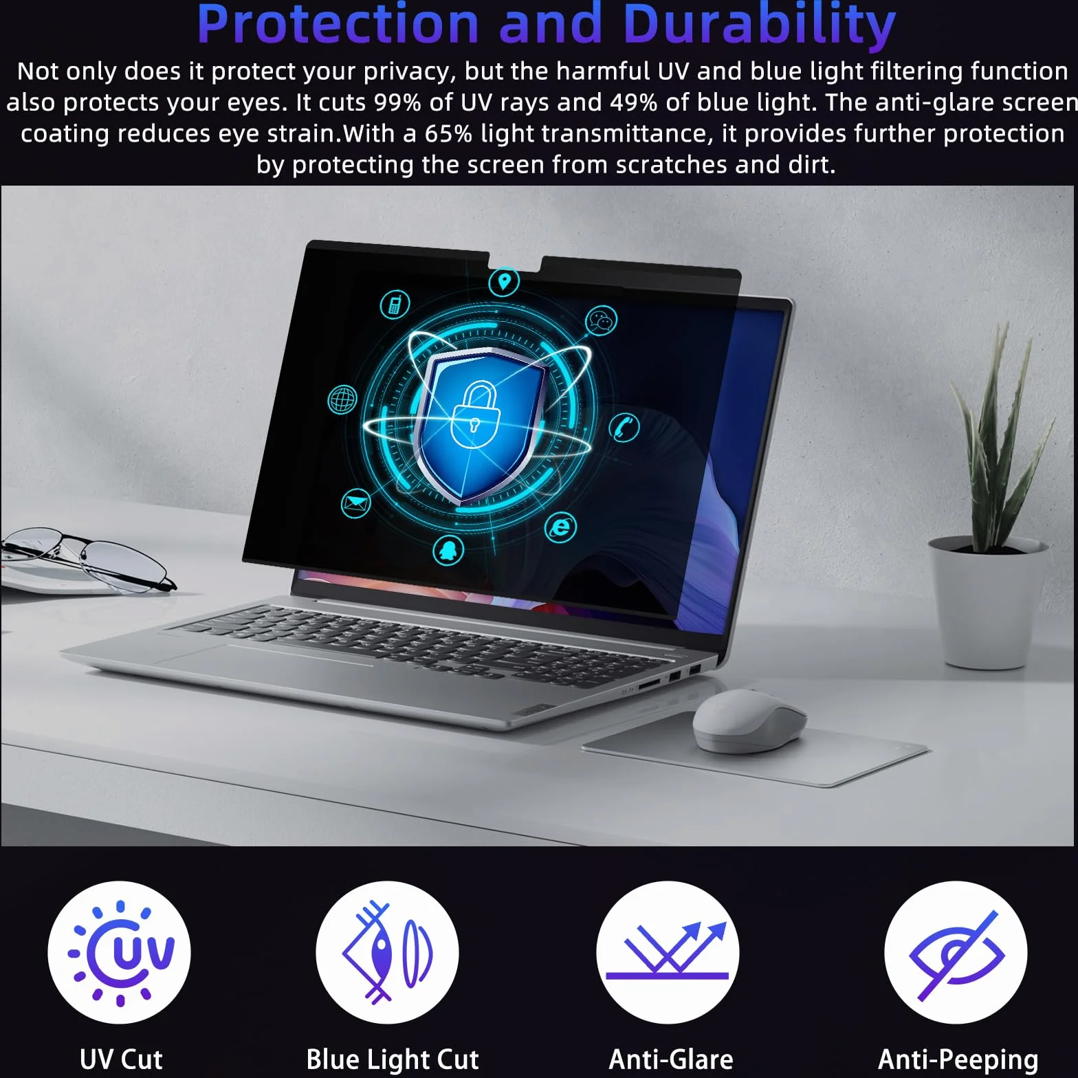 MacBook Pro 14" M5 Pro/Max magnetyczny filtr prywatności ochrona przed oślepieniem