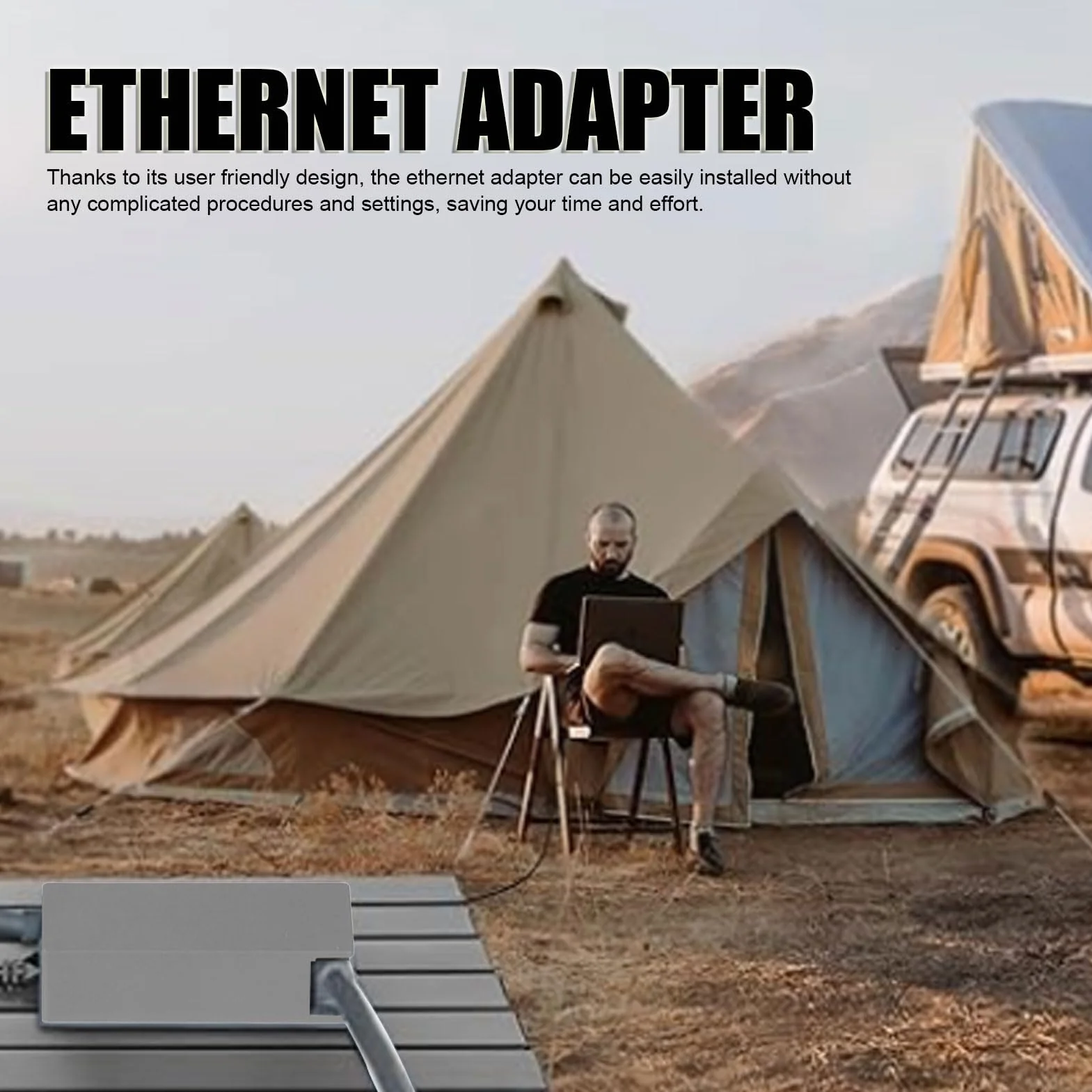 Adapter Ethernet do Internetu Satelitarnego V2, Adapter Kabla Dishy do RJ45 Podłącz Wtryskiwacz PoE, Praca z Zestawem Internetowym Dishy V2