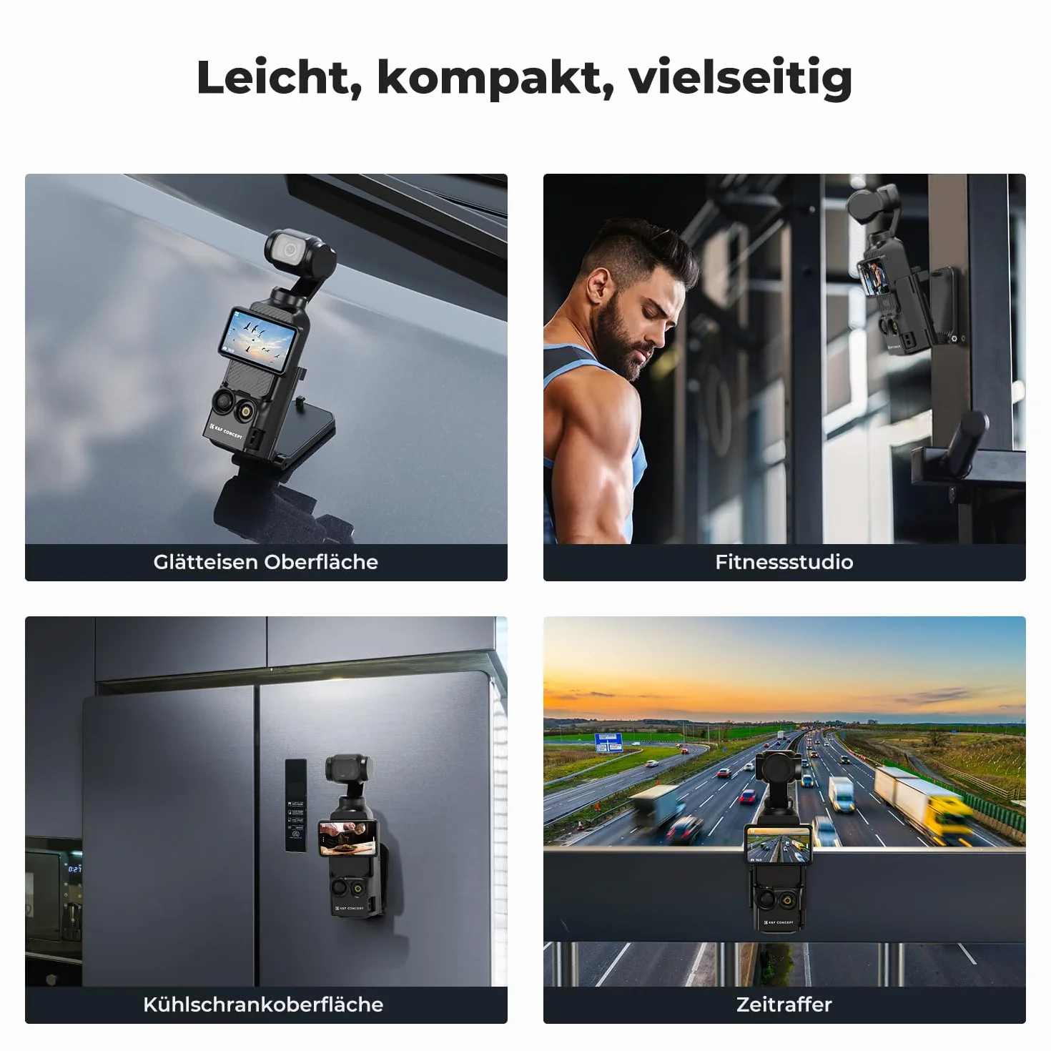 K&F Concept Uchwyt magnetyczny do Dji Osmo Pocket 3, Akcesoria Podstawa uchwytu magnetycznego Kompatybilny z dji OSMO Pocket 3 Creator Combo