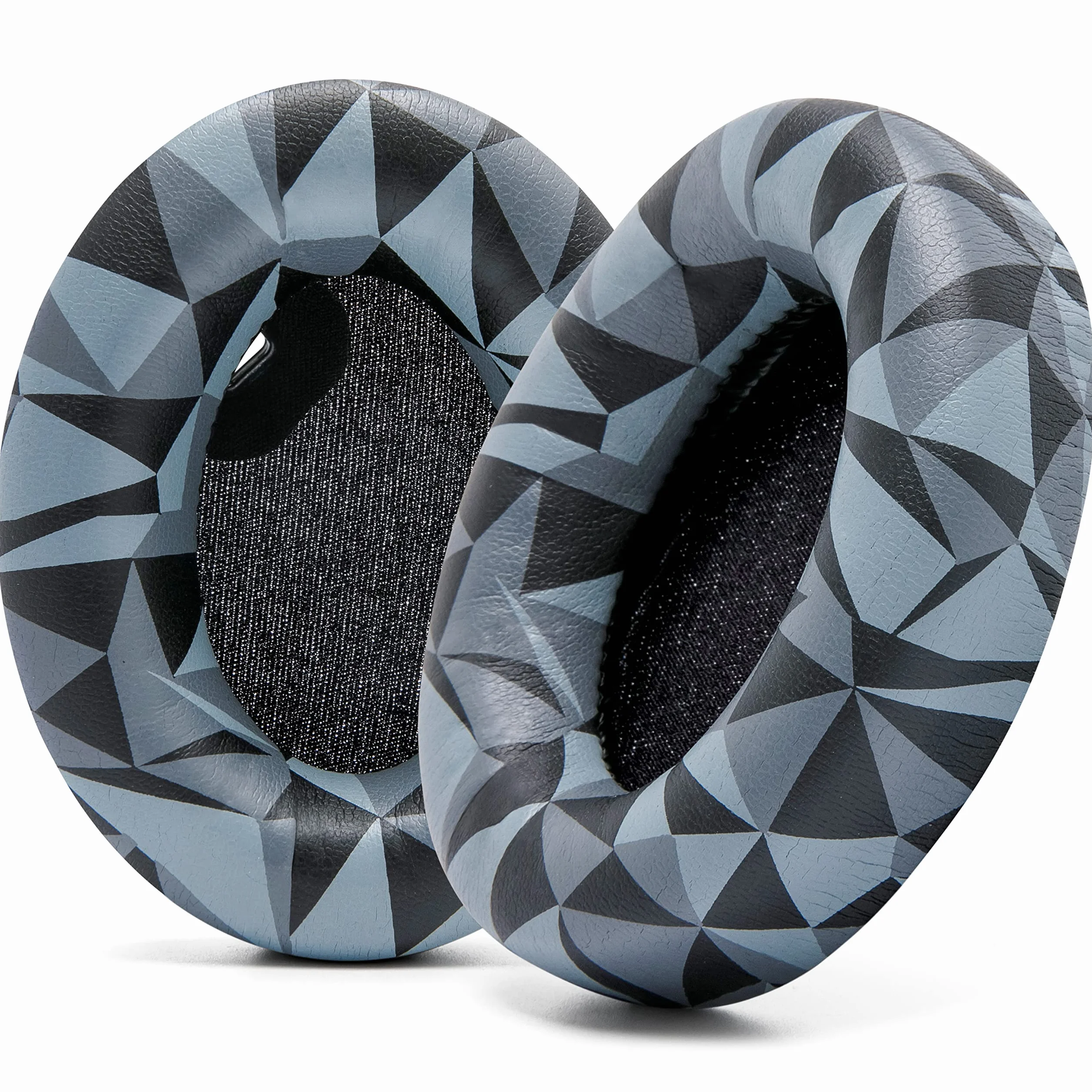 WC Wicked Cushions Extra Thick Earpads for Sony WH1000XM4 Headphones - miękkie poduszki ze skóry poliuretanowej, luksusowa pianka izolująca hałas, dodatkowa grubość bez wyłączania czujnika włączenia/wyłączenia | Geo Grey