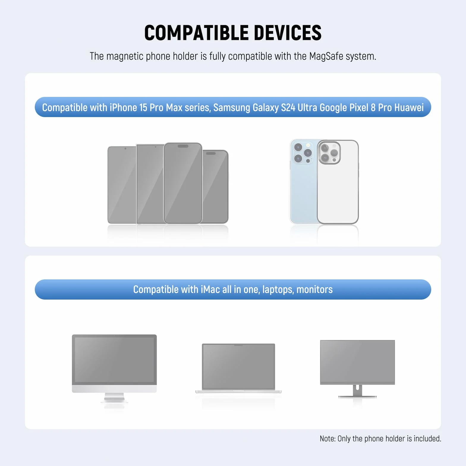 Neewer Uchwyt na kamerę ciągłą do monitora stacjonarnego, magnetyczny potrójnie składany uchwyt na kamerę biurkową z podstawą typu Arca, kompatybilny z MagSafe iMac Desktop Mac, laptopem Samsung, SP08