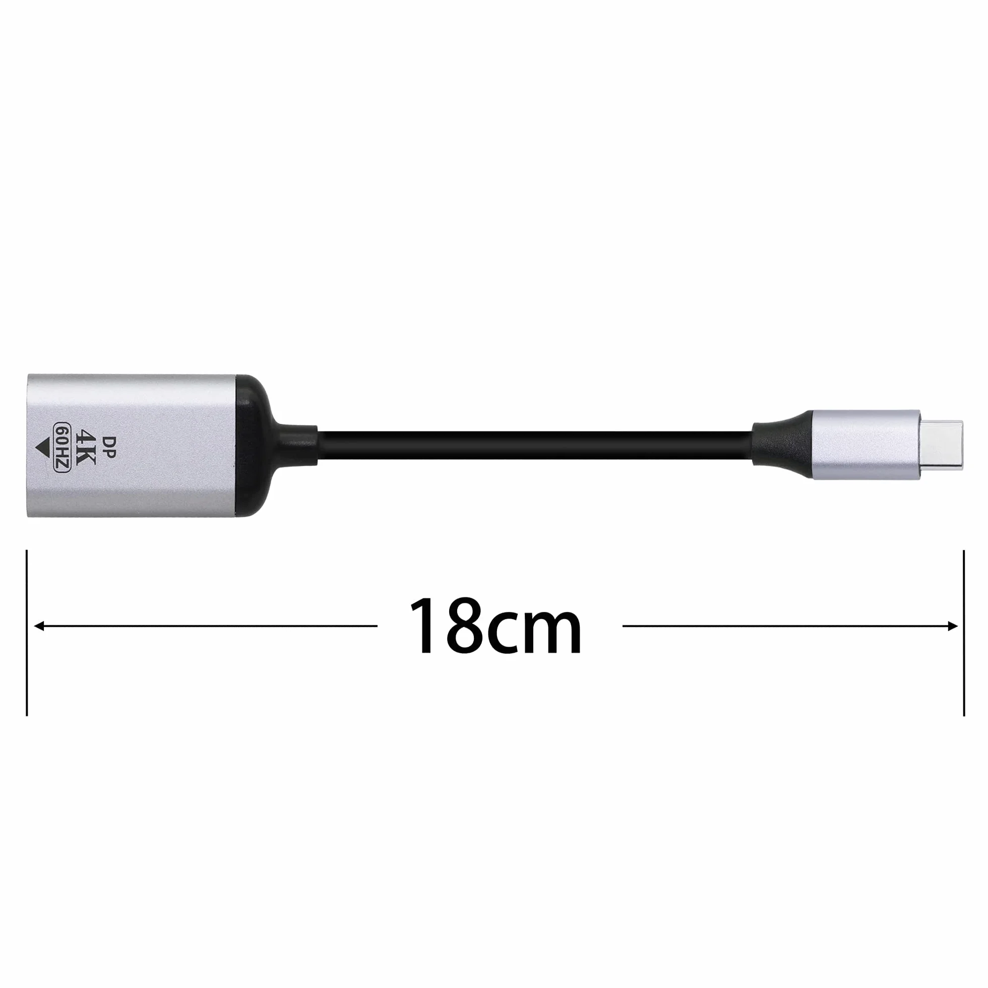 CERRXIAN Adapter typu C na Displayport, 4K przy 60 Hz USB C męski na DP żeński kabel konwertera HD do telewizora, monitora, projektora itp