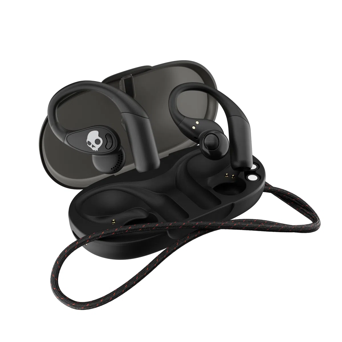 Skullcandy Push 540 Open Bezprzewodowe Słuchawki Bluetooth o Otwartej Konstrukcji, Odporne na Pot i Wodę, 42 Godz. Słuchania, Zdejmowana Opaska na Szyję, Dokładne Dopasowanie - Czarny