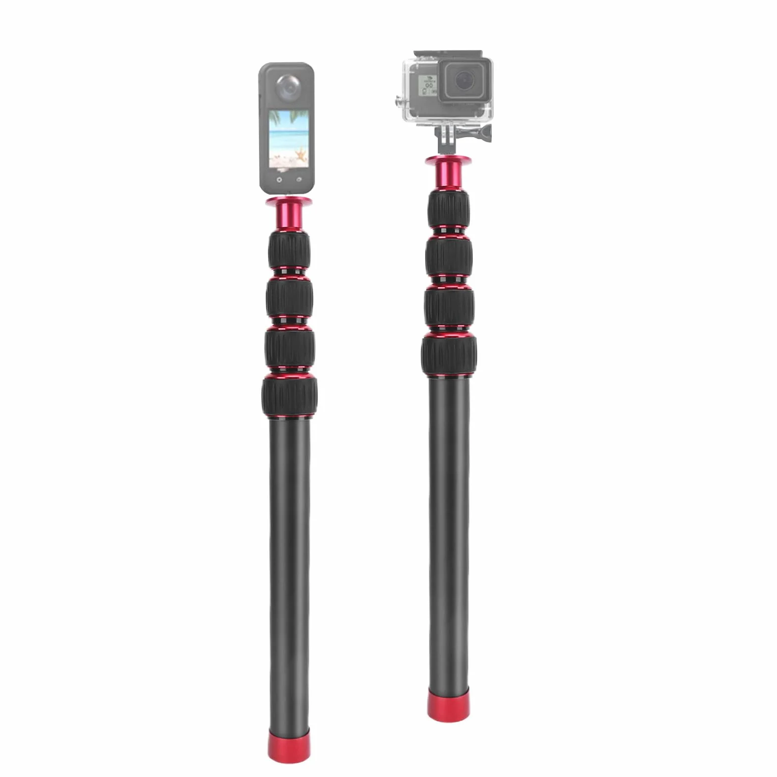Przedłużacz do Monopodu Aparatu 42,5 Cala, Teleskopowy Kij do Selfie, Stabilny Monopod Fotograficzny