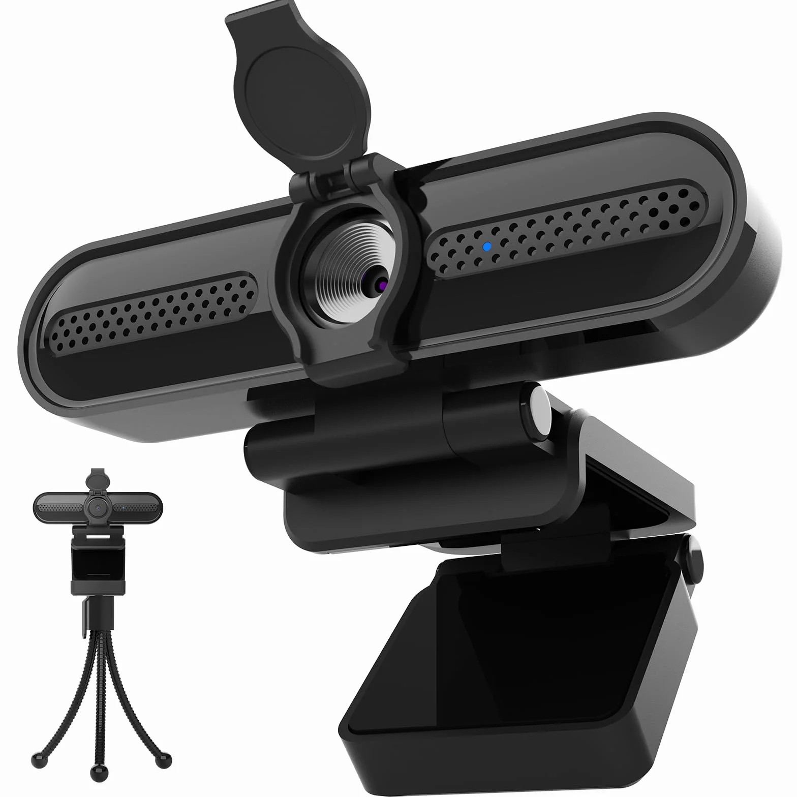 Kamera internetowa HD 1080P 60 kl./s szeroki kąt 78° z mikrofonem osłona prywatności statyw Plug & Play
