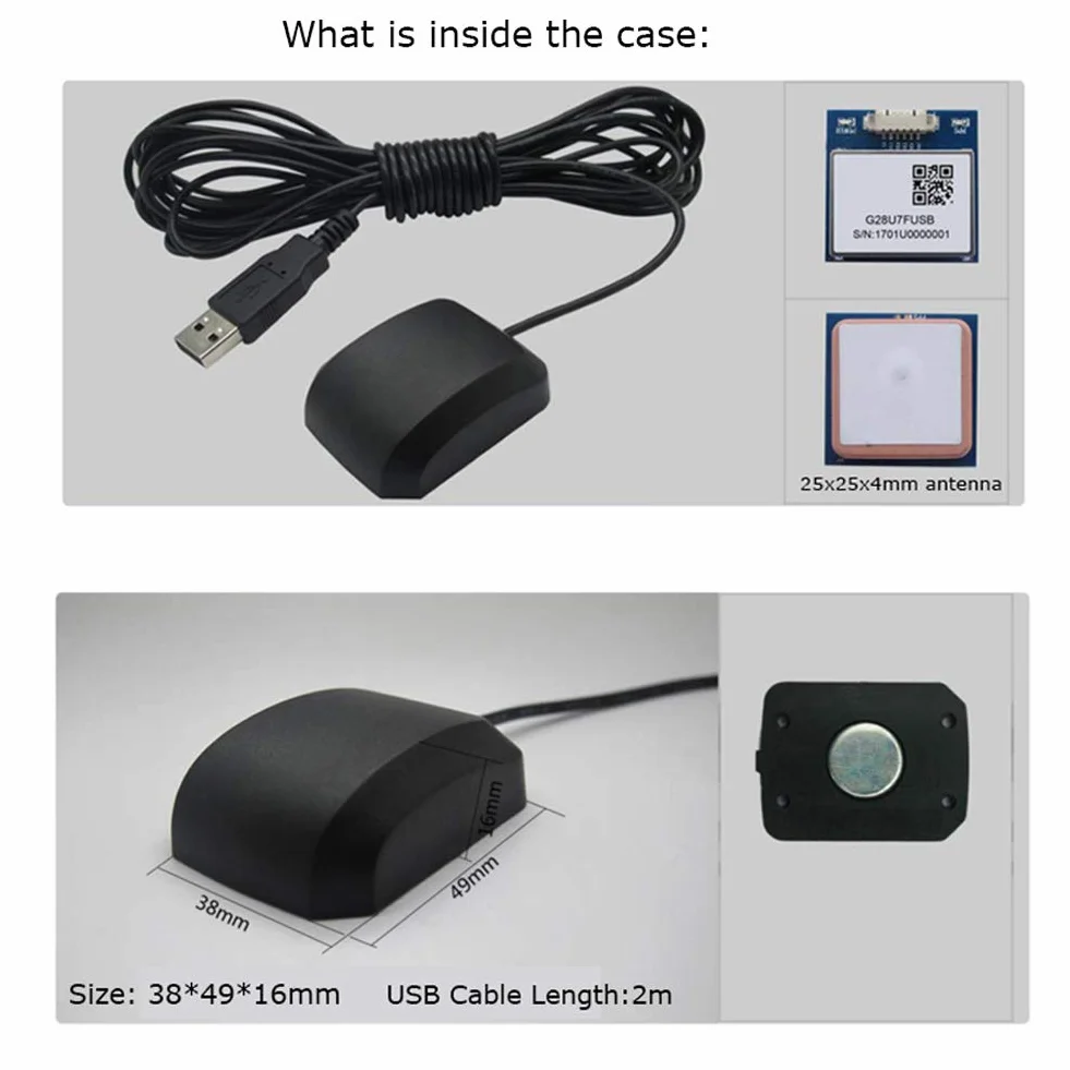 DIYmalls VK-162 G-Mouse USB GPS Dongle Antena odbiornika M8 Chip z lampą błyskową 9600bps 1Hz NEMA-0183 do systemu Linux Window Google Earth