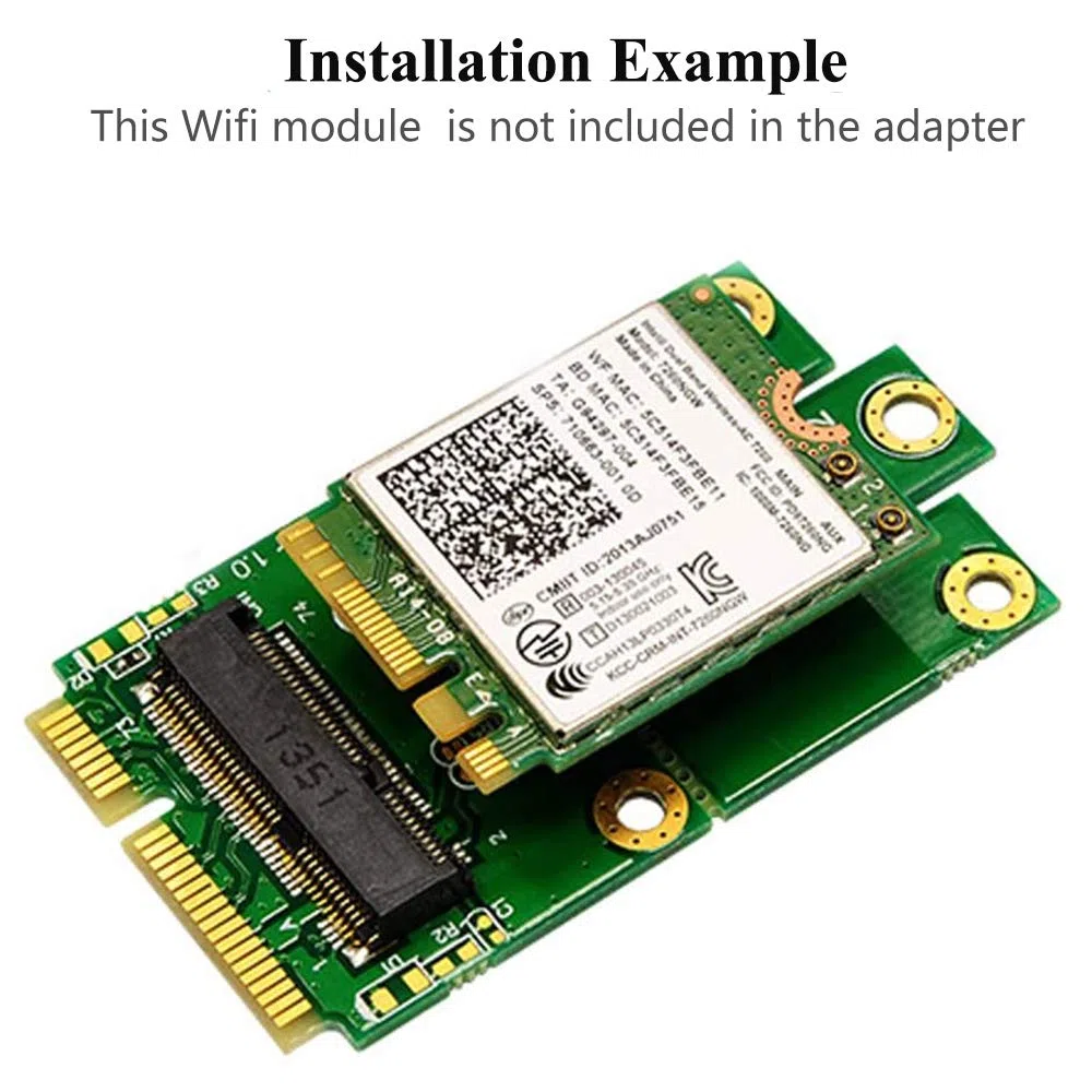HLT m.2 (NGFF) do mPCIe (PCIe + USB) adapter