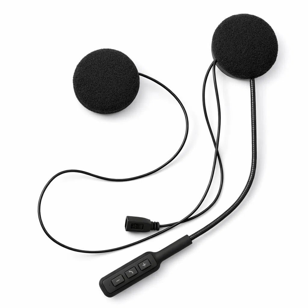 Wodoodporne słuchawki Bluetooth do kasku motocyklowego | Ultra cienkie uniwersalne słuchawki z mikrofonem domofonowym
