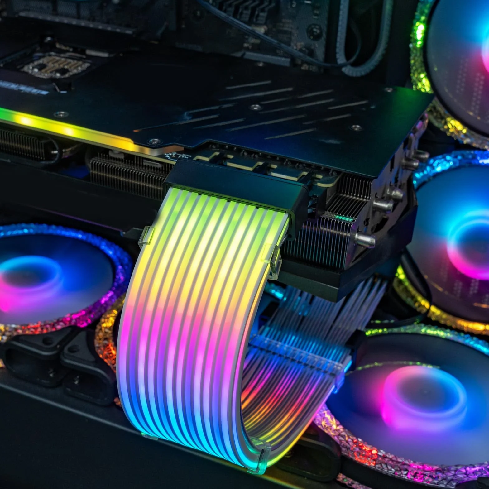 Kabel Przedłużający Zasilacza RGB ATX ARGB 24-pin 18AWG 5V 9,5 Cala