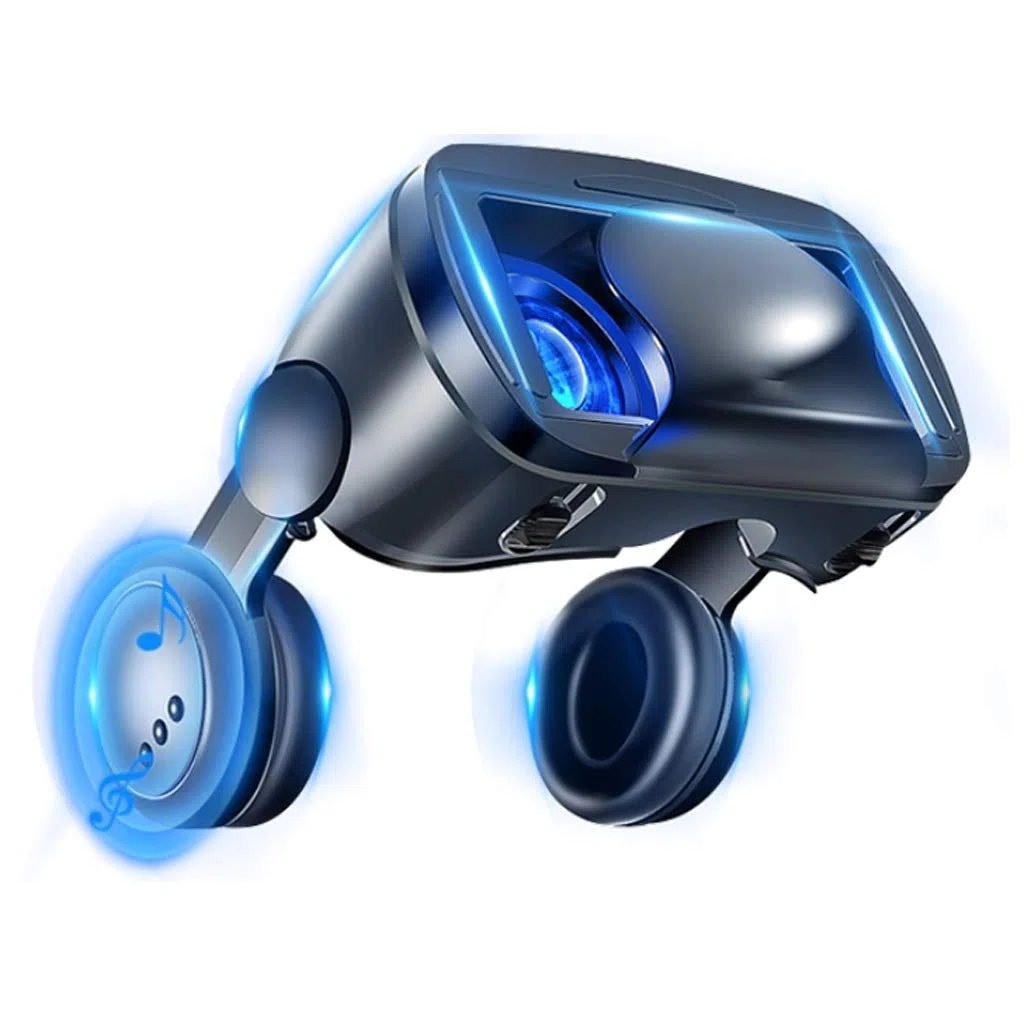 3D VR Virtual Reality Słuchawki Okulary, Mocowanie głowy IMAX Movie i gier wideo VR Okulary filmowe, Nadaje się do 5-7-calowych telefonów komórkowych