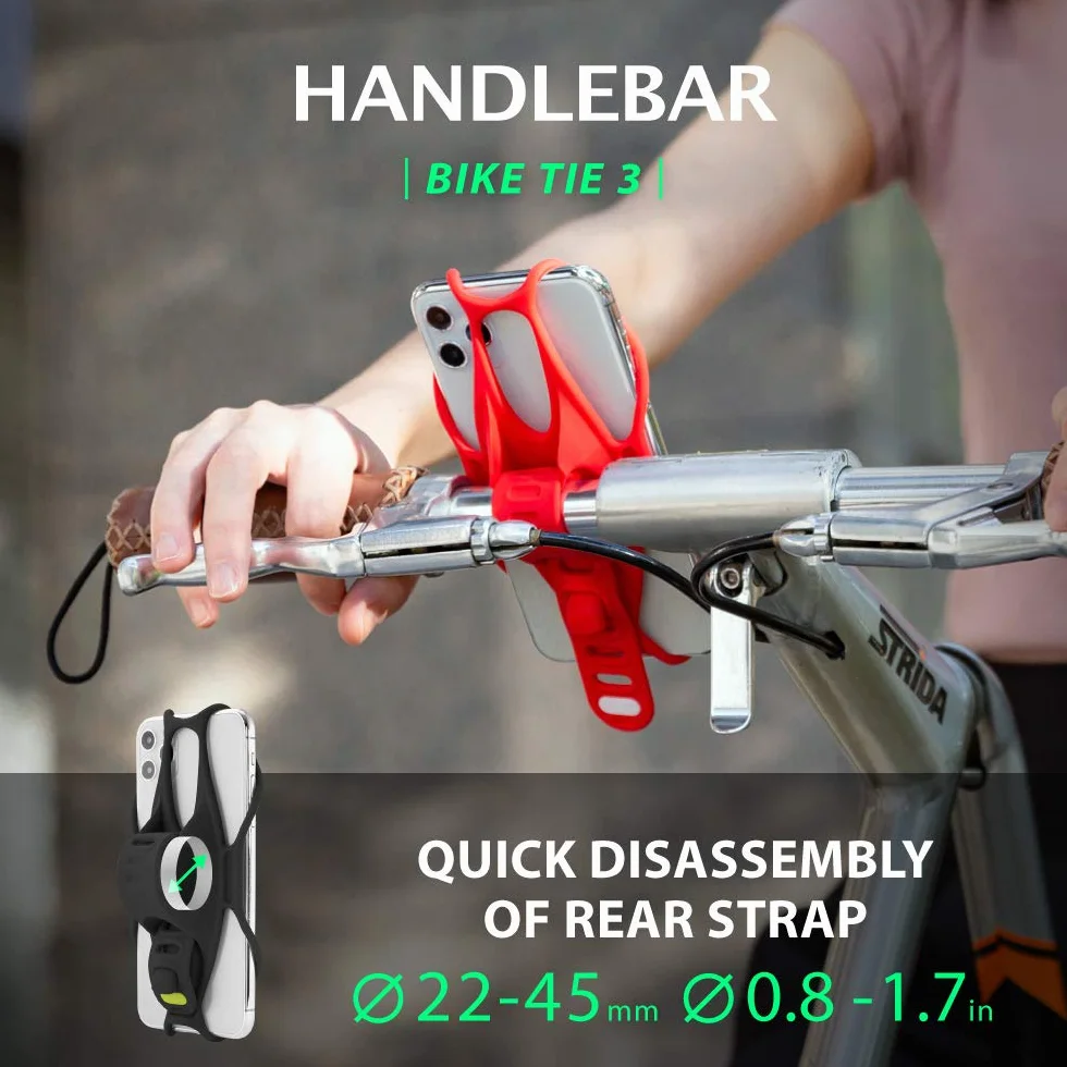 Bone Uchwyt na Telefon Velo Bike Tie 3 Port Phone Velo Czarny