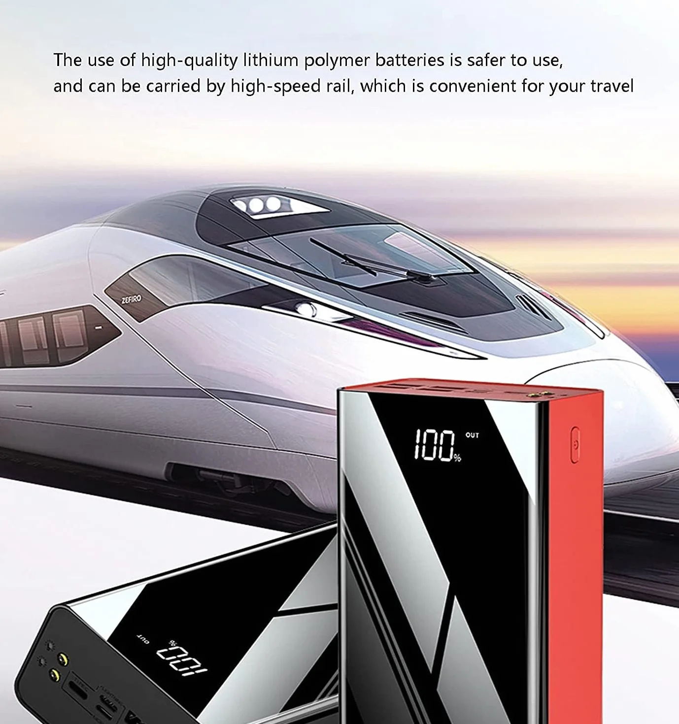 Przenośna ładowarka 40000-100000 mAh powerbank o dużej pojemności, obsługa szybkiego ładowania z wyświetlaczem, może ładować 4 urządzenia jednocześnie do smartfonów, tabletów, konsol do gier (czarna