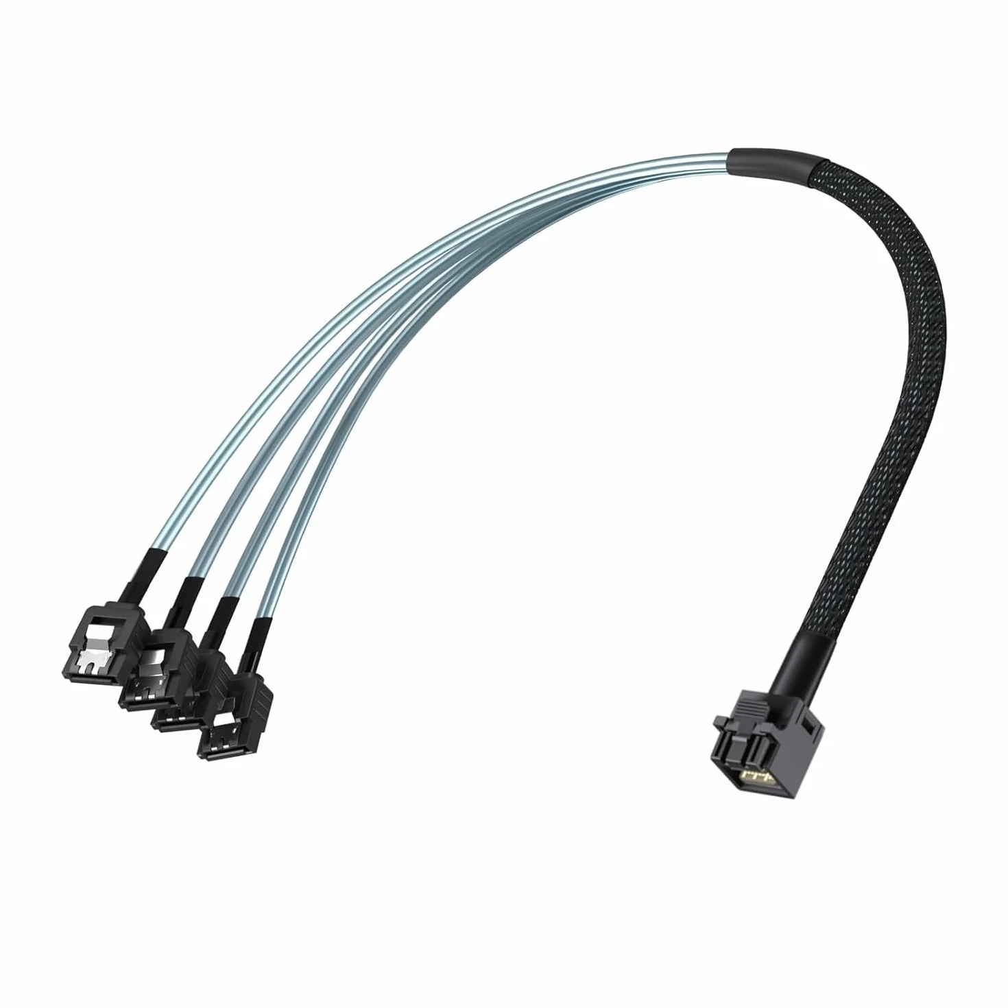 ipolex SFF-8643 do SATA Kabel, kabel SFF-8643 Host do 4x SATA Target kompatybilny z kontrolerem Raid, dysk twardy, 1 metr (3.6ft)